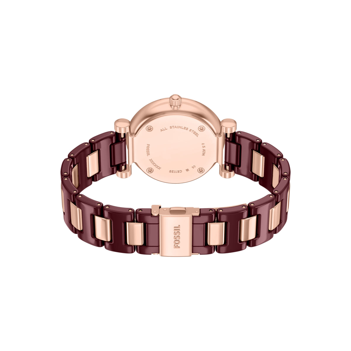 Fossil Carlie Red Ceramic CE1139 caseback