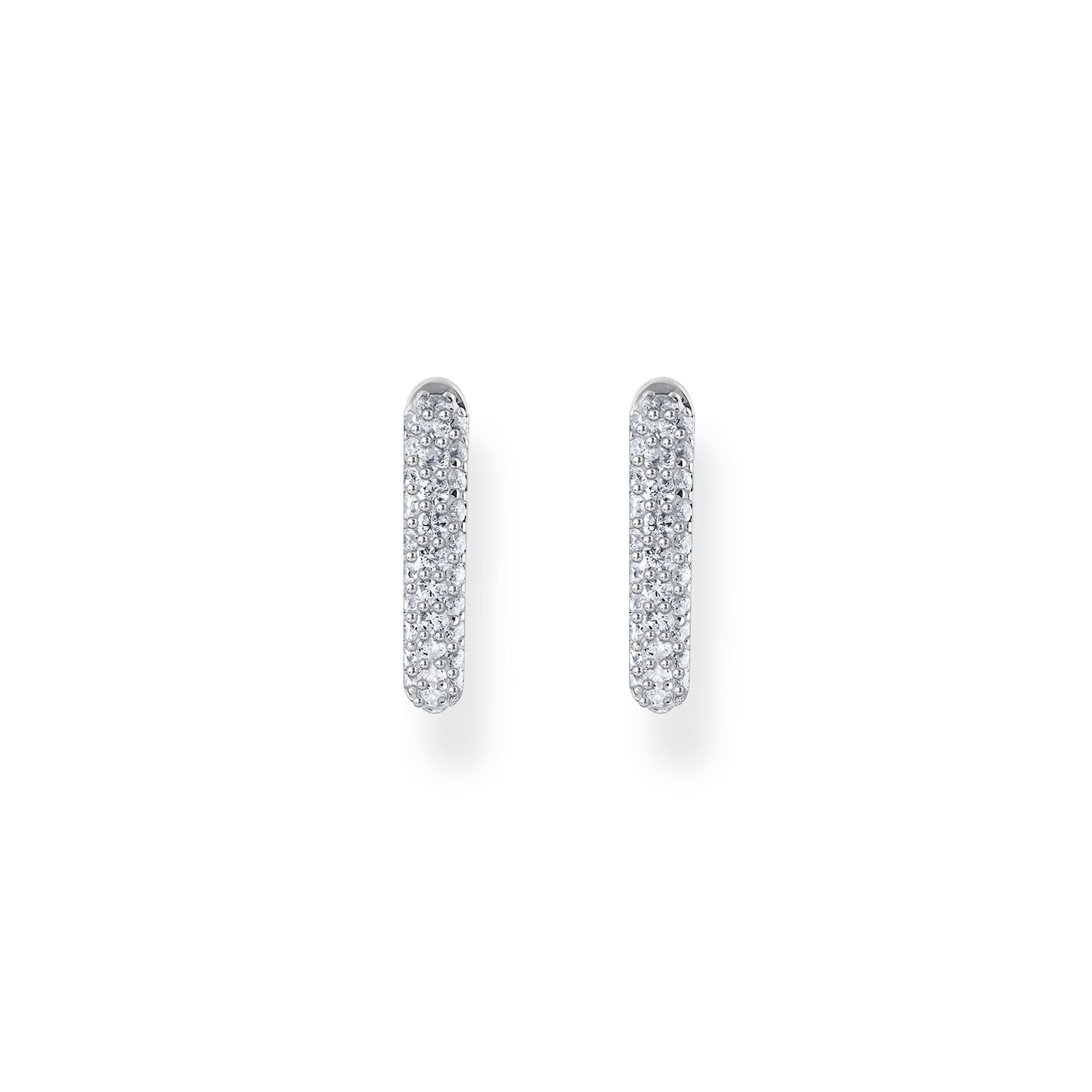 THOMAS SABO Hoop earrings with white zirconia pavé
