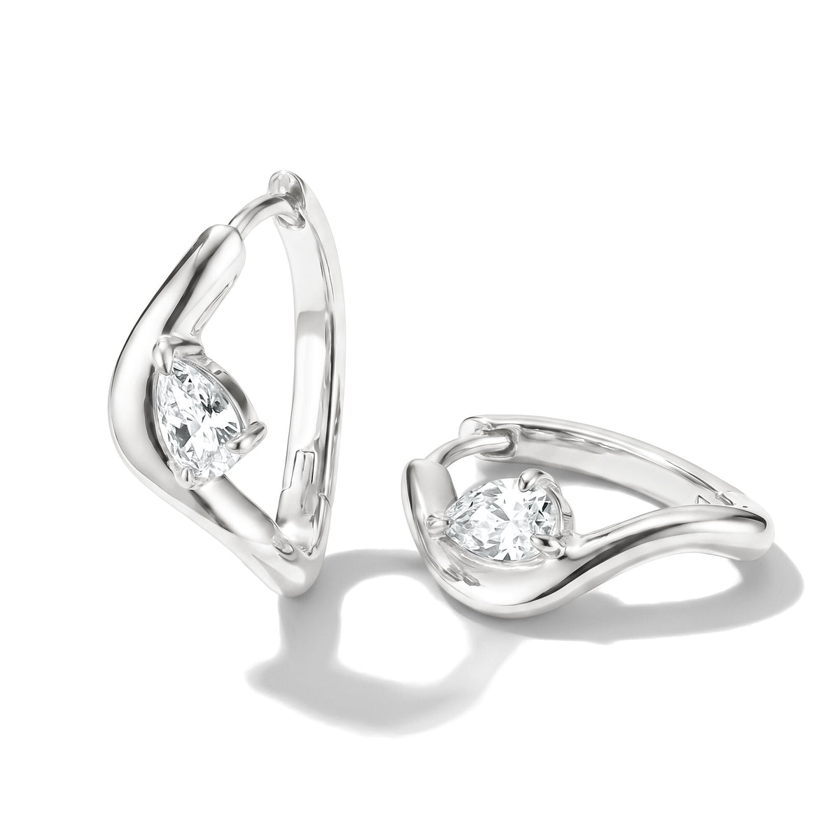 Thomas Sabo Hoop earrings with zirconia in teardrop shape TCR763