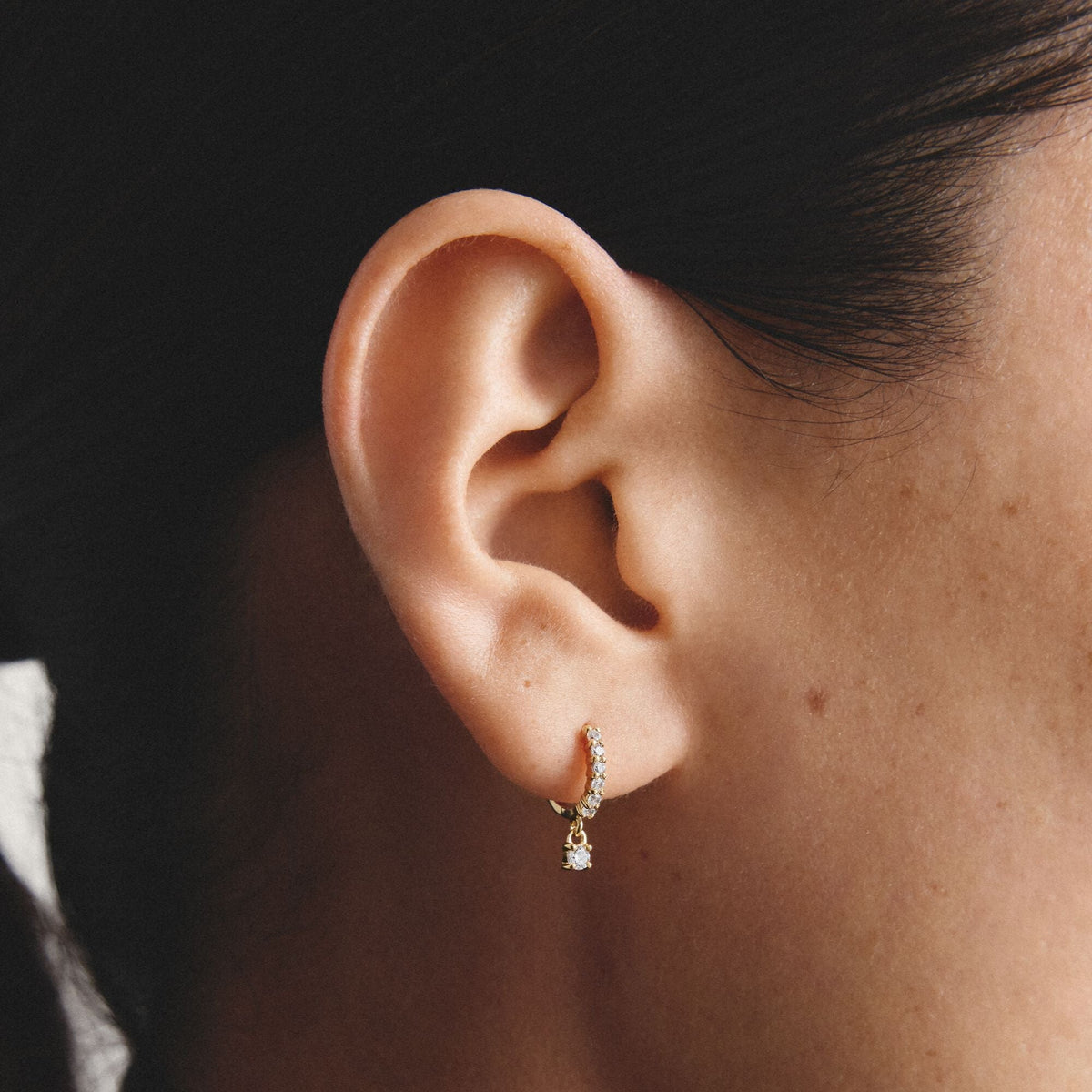 Thomas Sabo Hoop earrings with brilliant-cut zirconia TCR781MY TCR781MY view 3