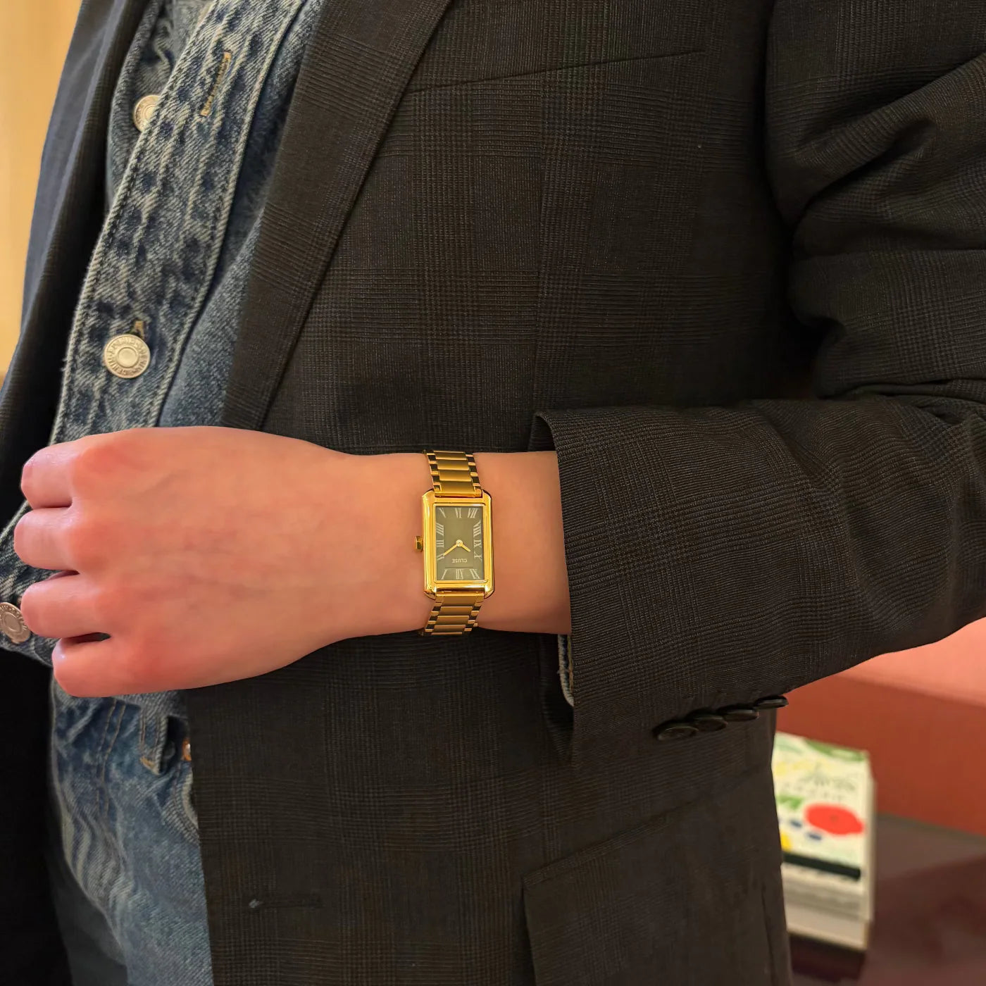 CLUSE Belisenna Stainless Steel Olive Dial Gold Women's Watch CW15007