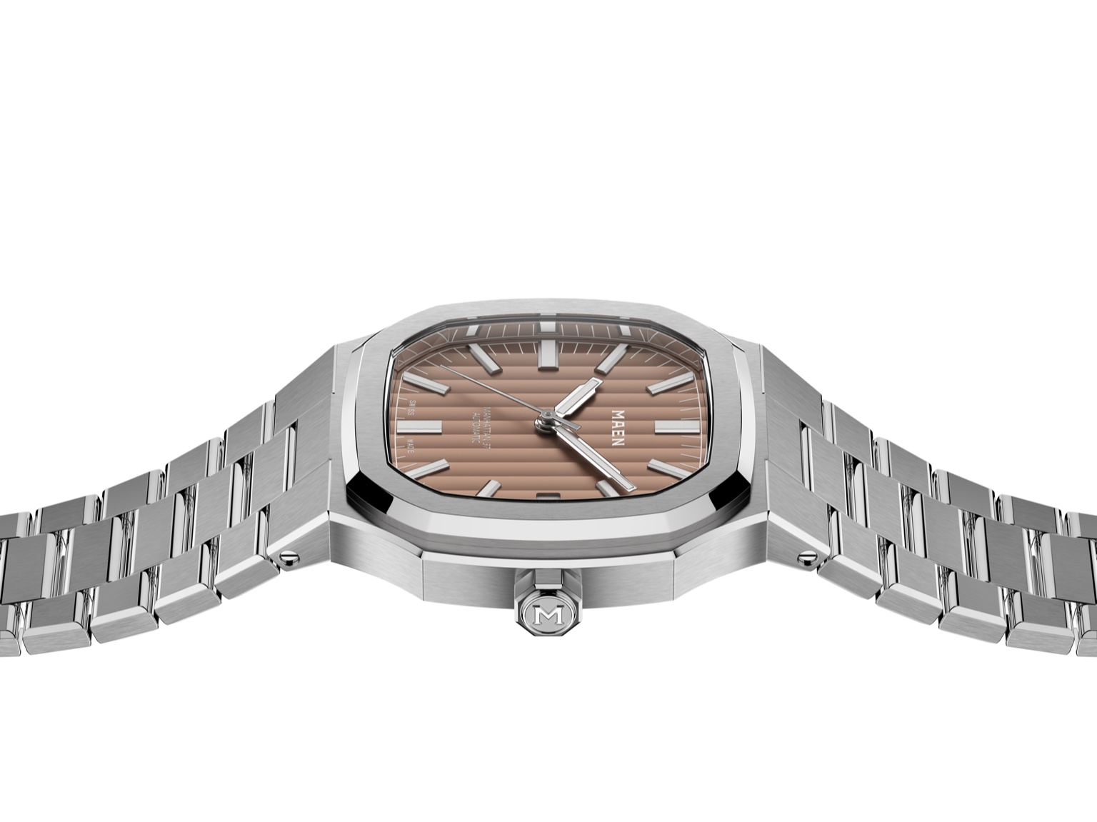 MAEN Manhattan 37 Salmon Dial Date Display Automatic Watch M2.1.3