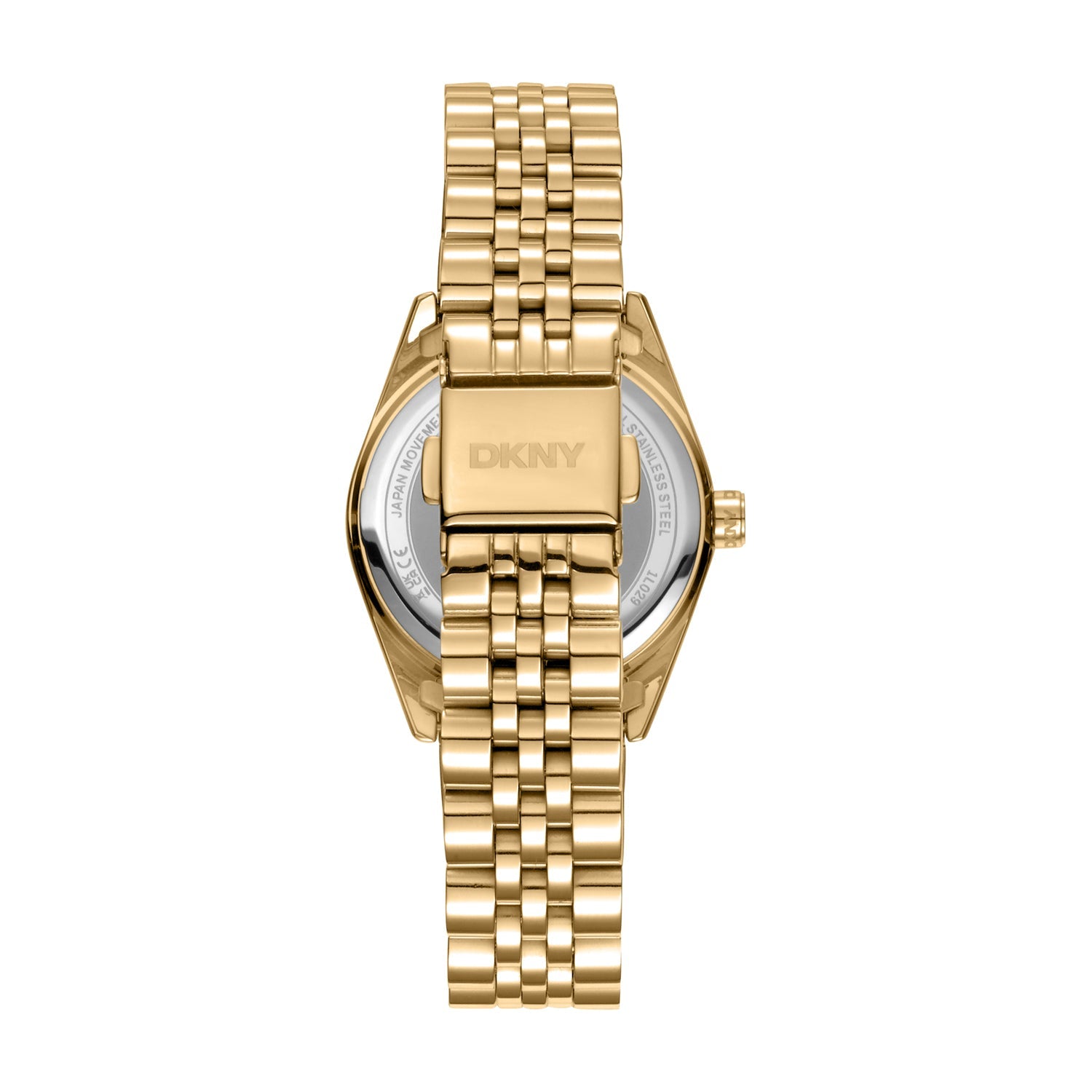 DKNY Gold Stainless Steel Womens Watch 32mm Silver Dial Elegant Style