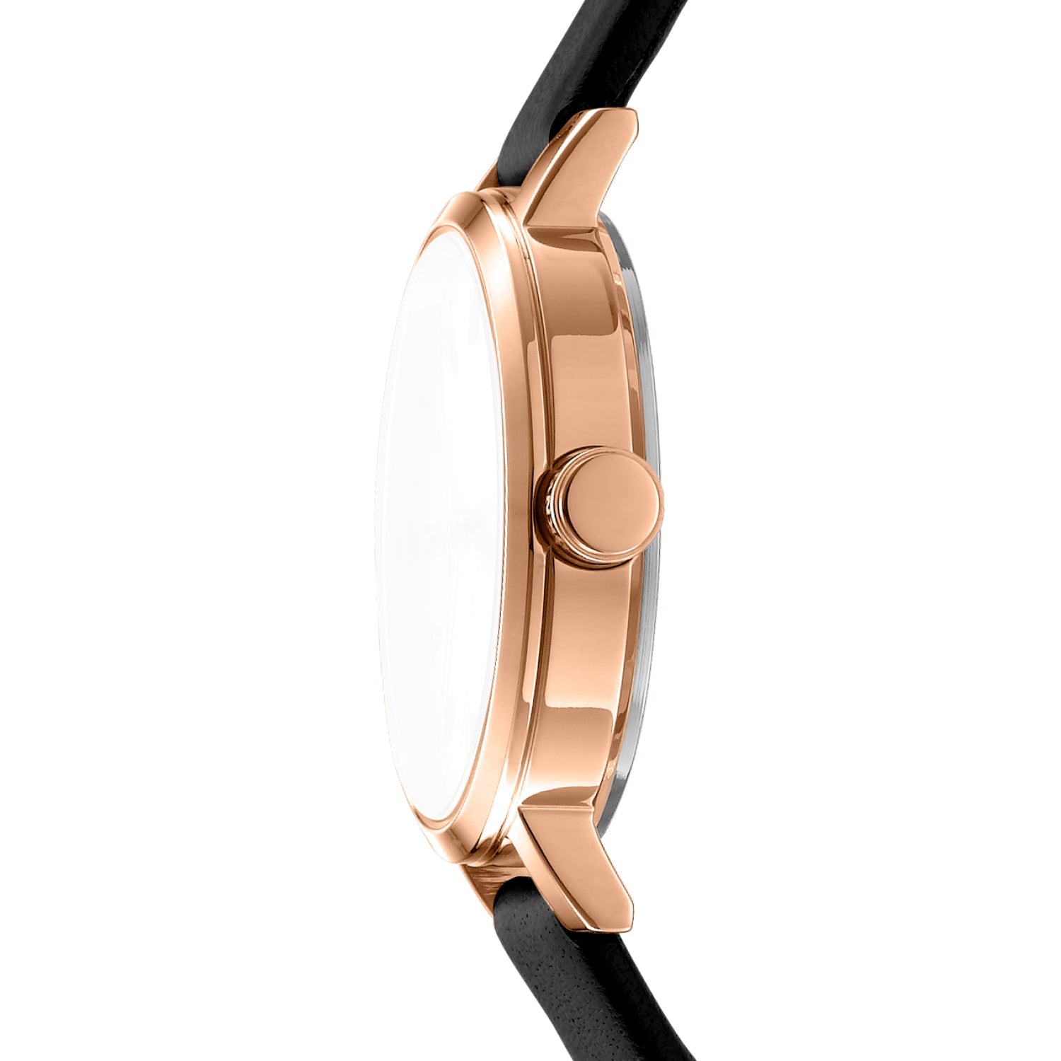 DKNY Urban Soho Glitz Rose Gold 30mm Watch Silver Dial Leather