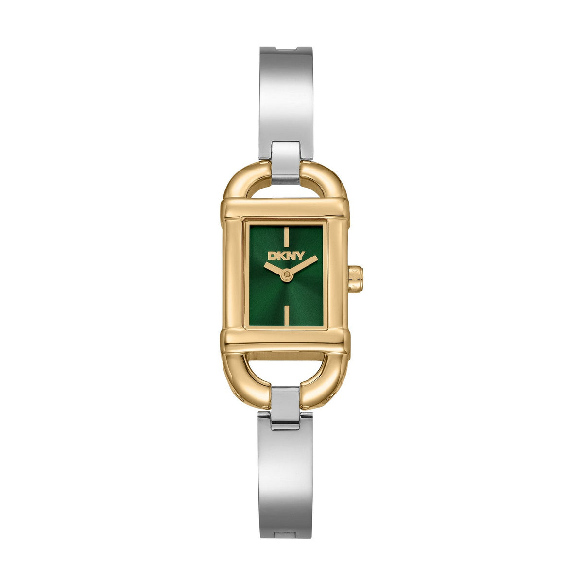 DKNY Signature Shape Green Dial Two Tone Steel Womens Watch DK1L179M0265 front packshot