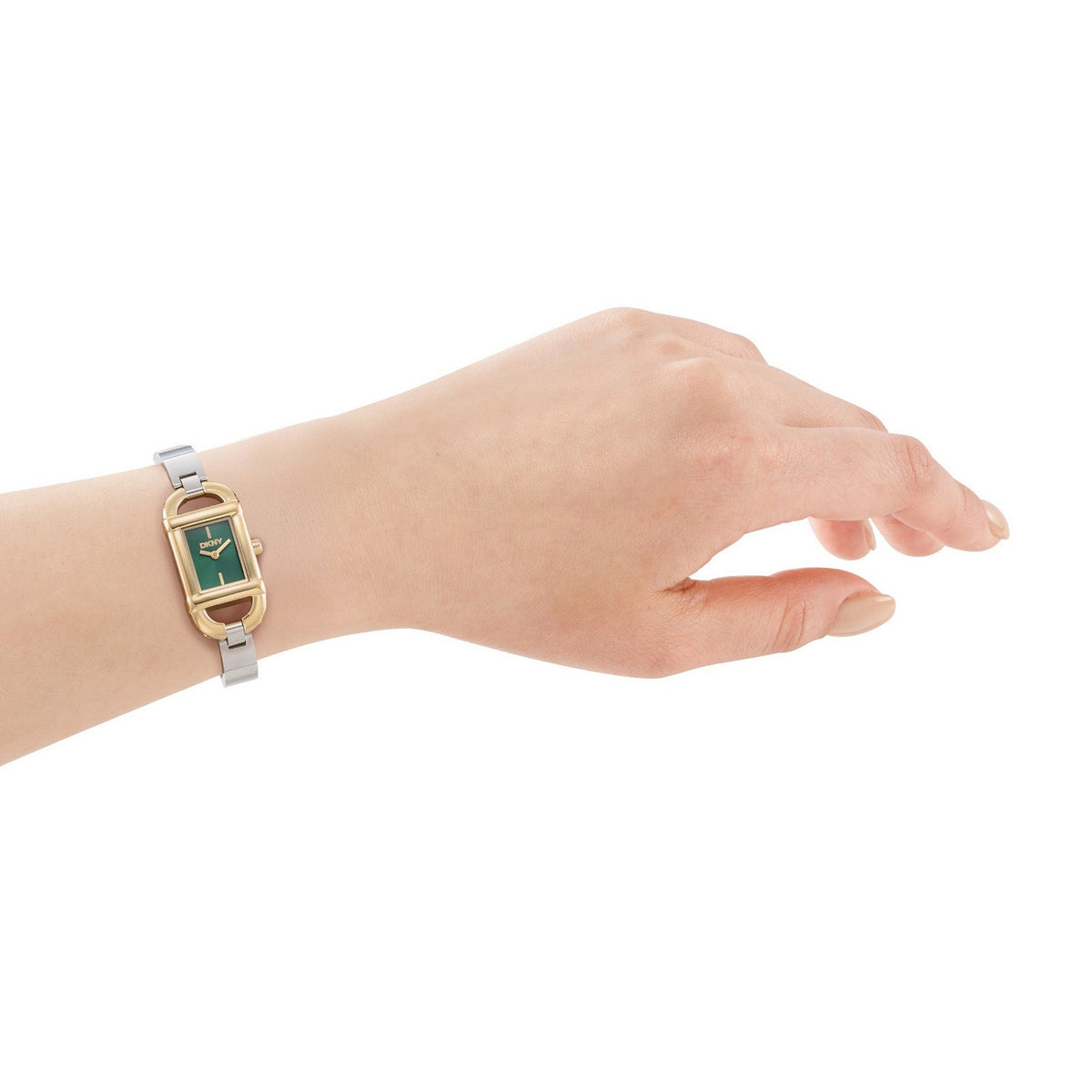 DKNY Signature Shape Green Dial Two Tone Steel Womens Watch DK1L179M0265 view 4