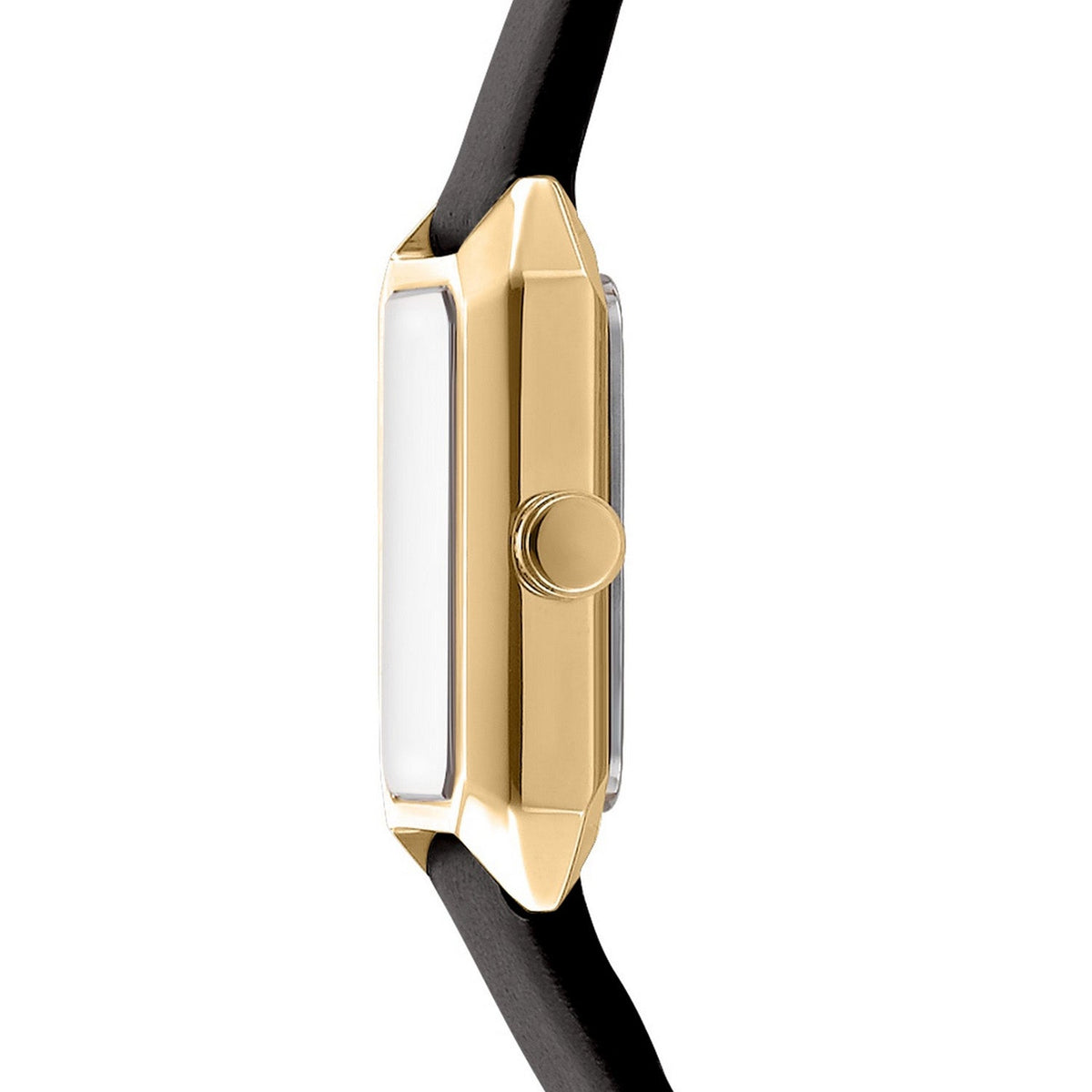 DKNY Signature Shape Black Dial Black Leather Womens Watch DK1L180L0025 view 3