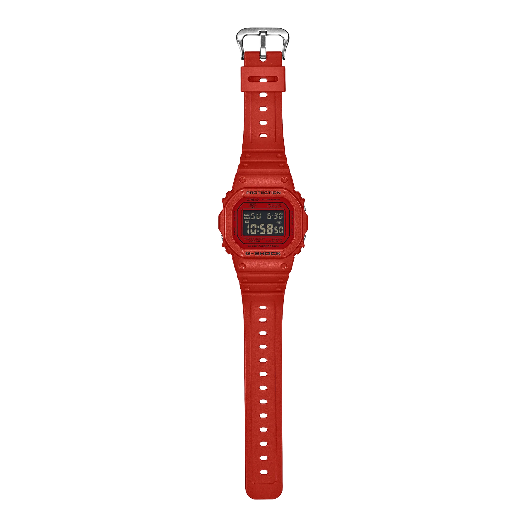 G-Shock 5600 Digital Red Band and Dial DW5600RRB-4D