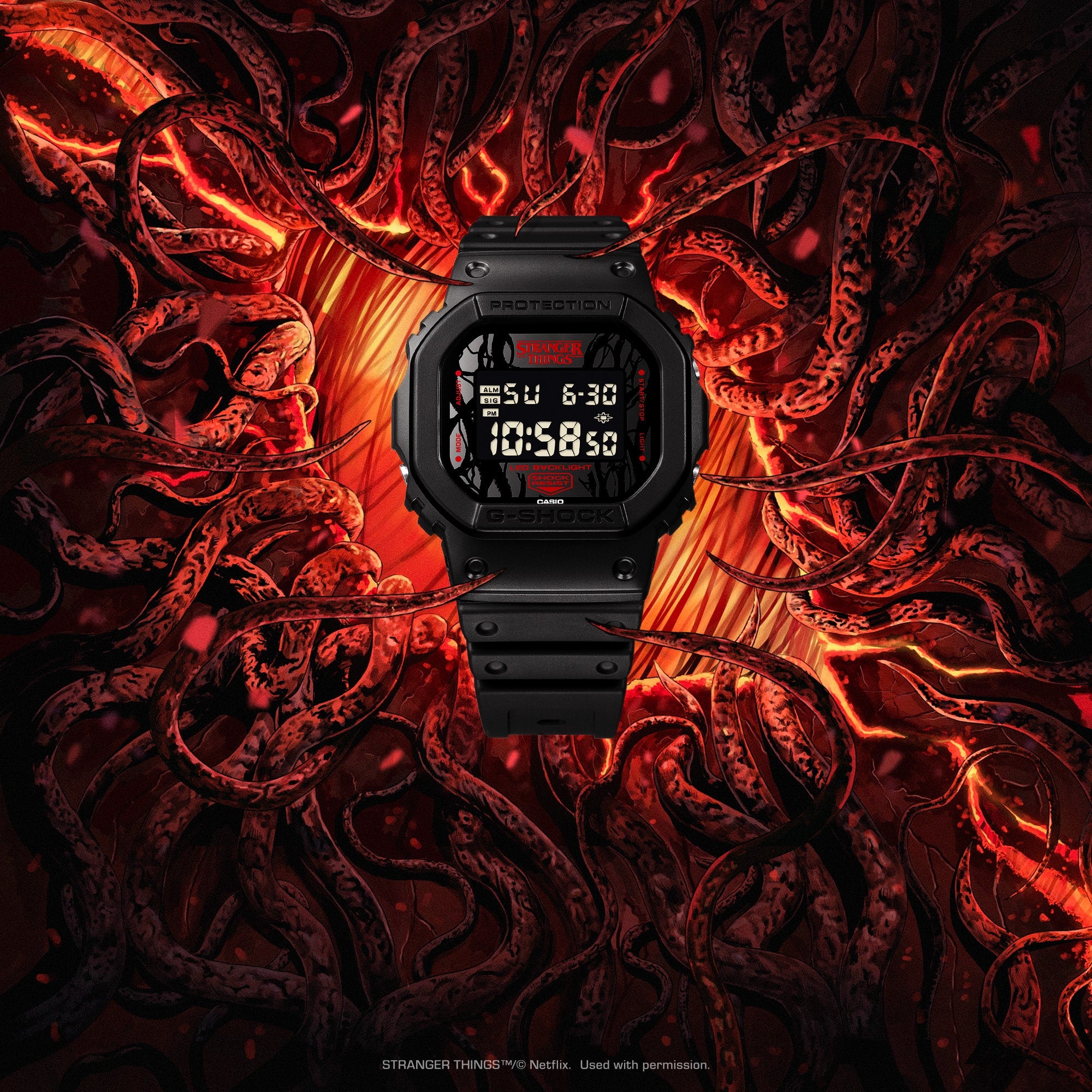 G-Shock Digital Black Dial Resin Band Watch DW5600STT-1D