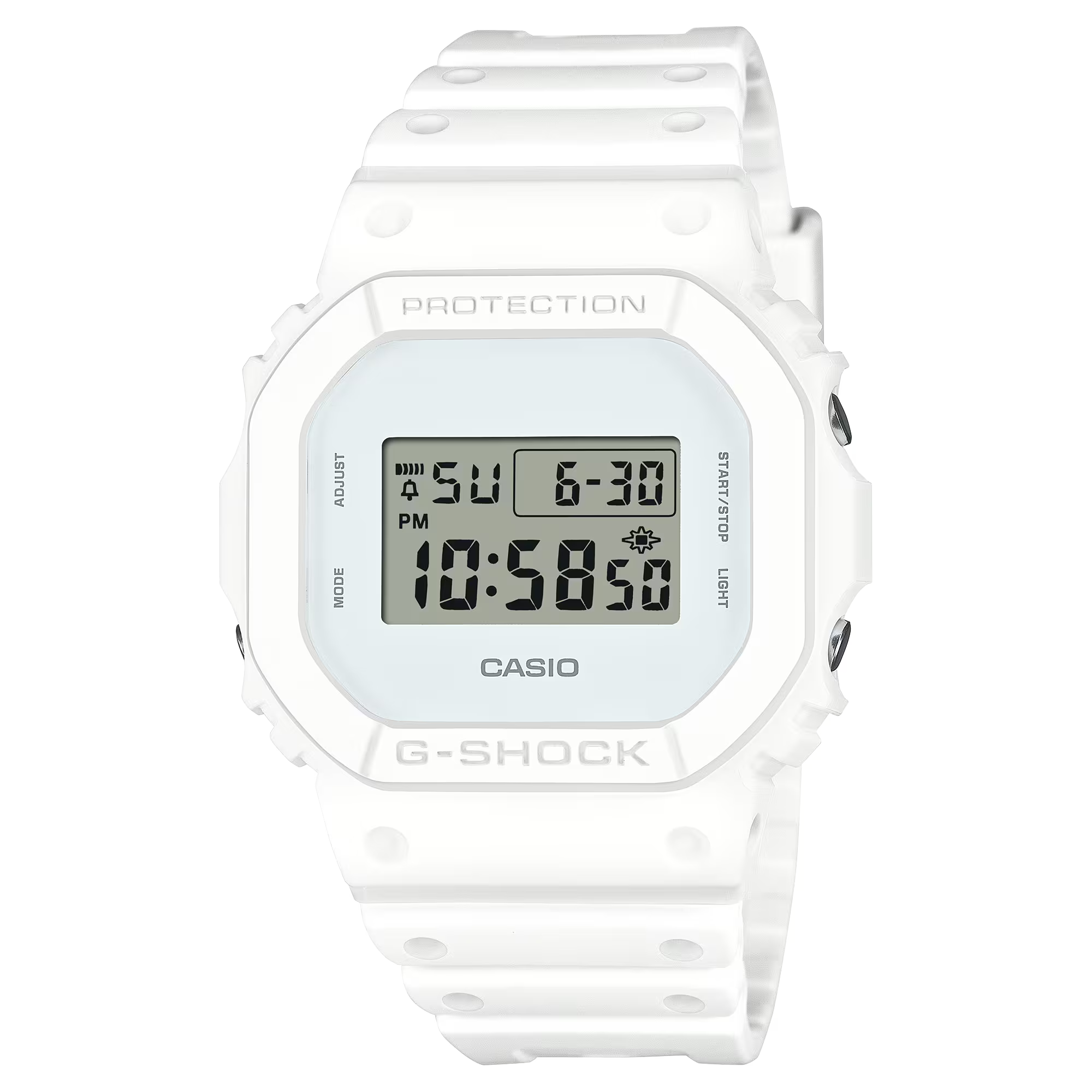 G-Shock 5600 Digital White Band and Dial DW5600WW-7D