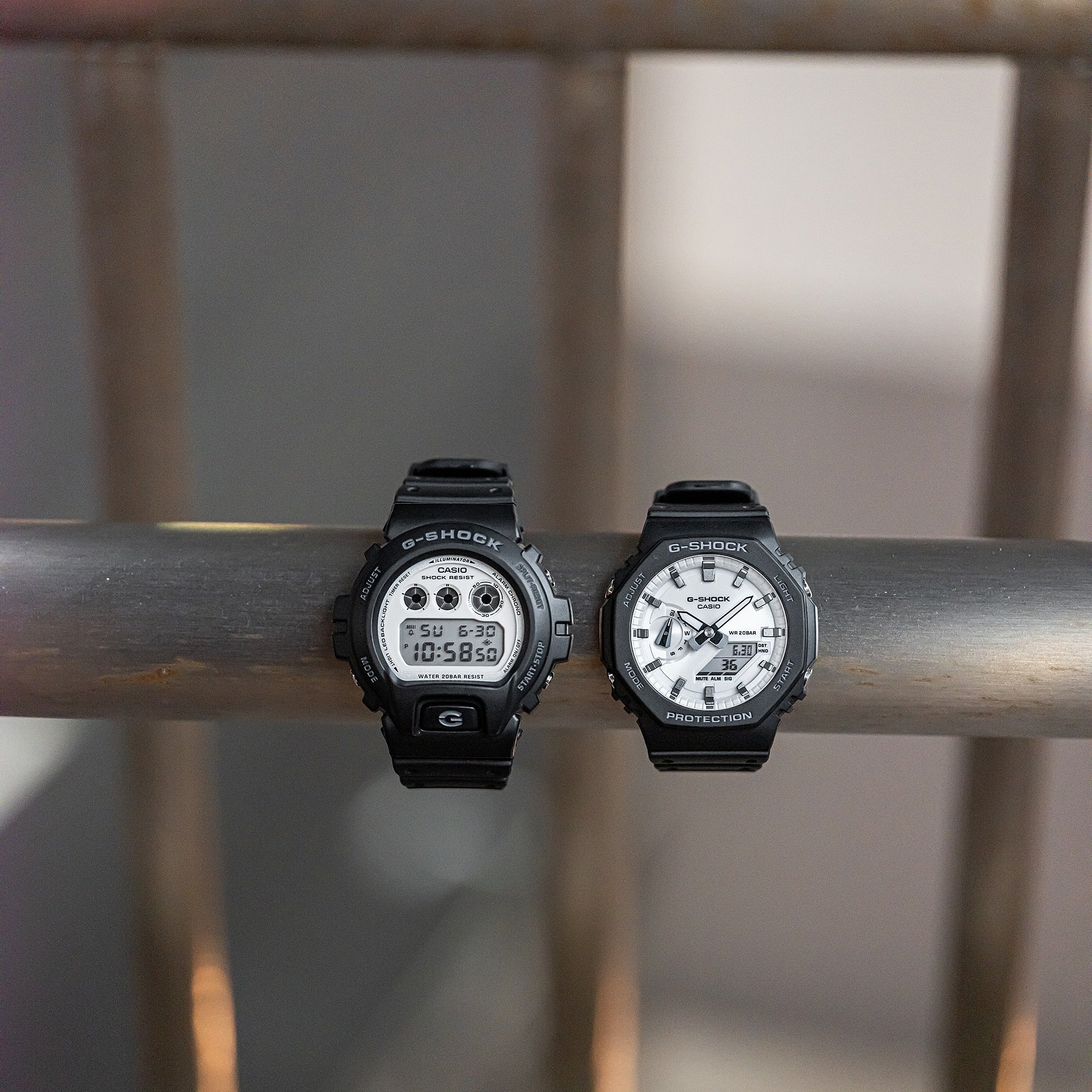 G-Shock Digital White Dial Black Resin Band Watch DW6900WD-1D