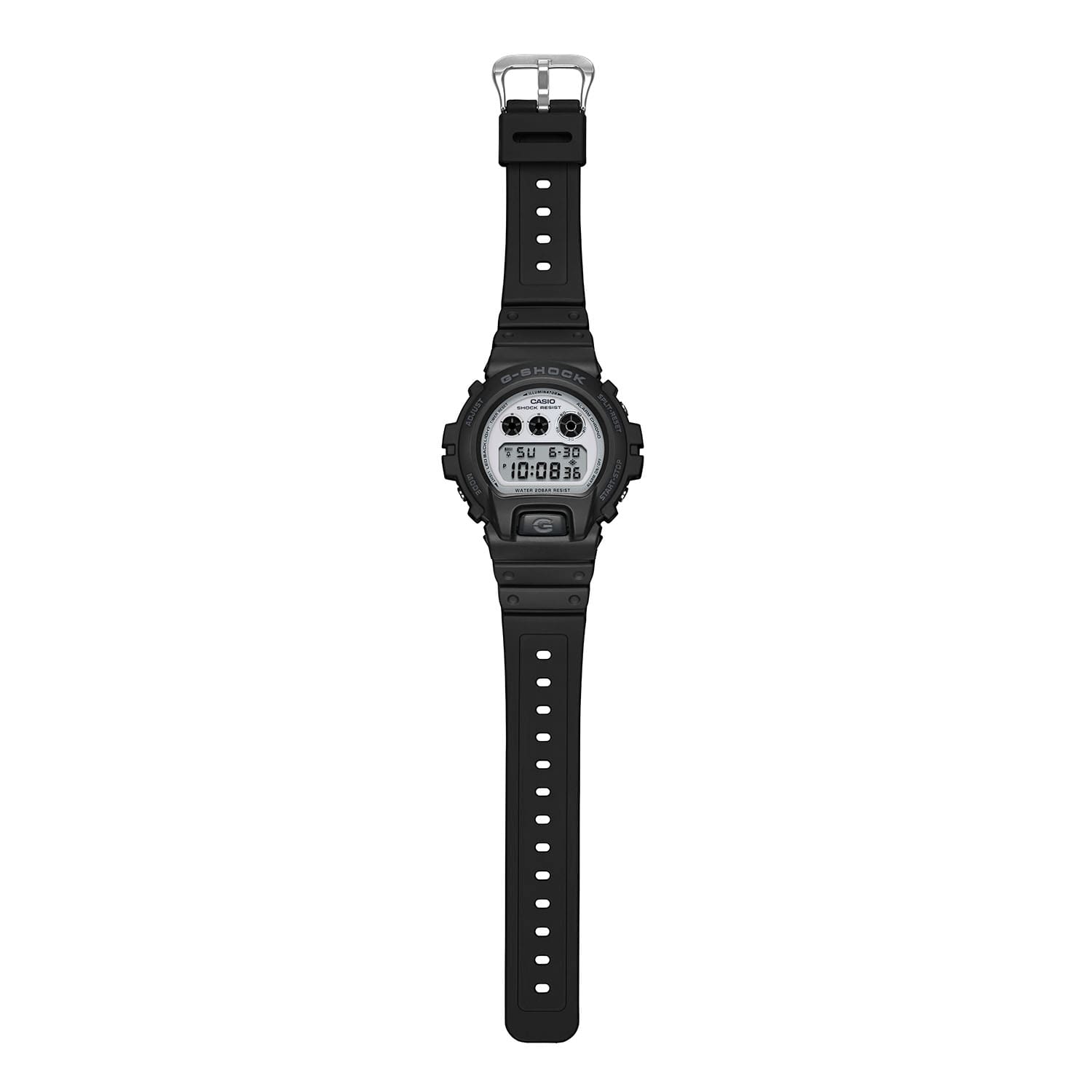 G-Shock Digital White Dial Black Resin Band Watch DW6900WD-1D