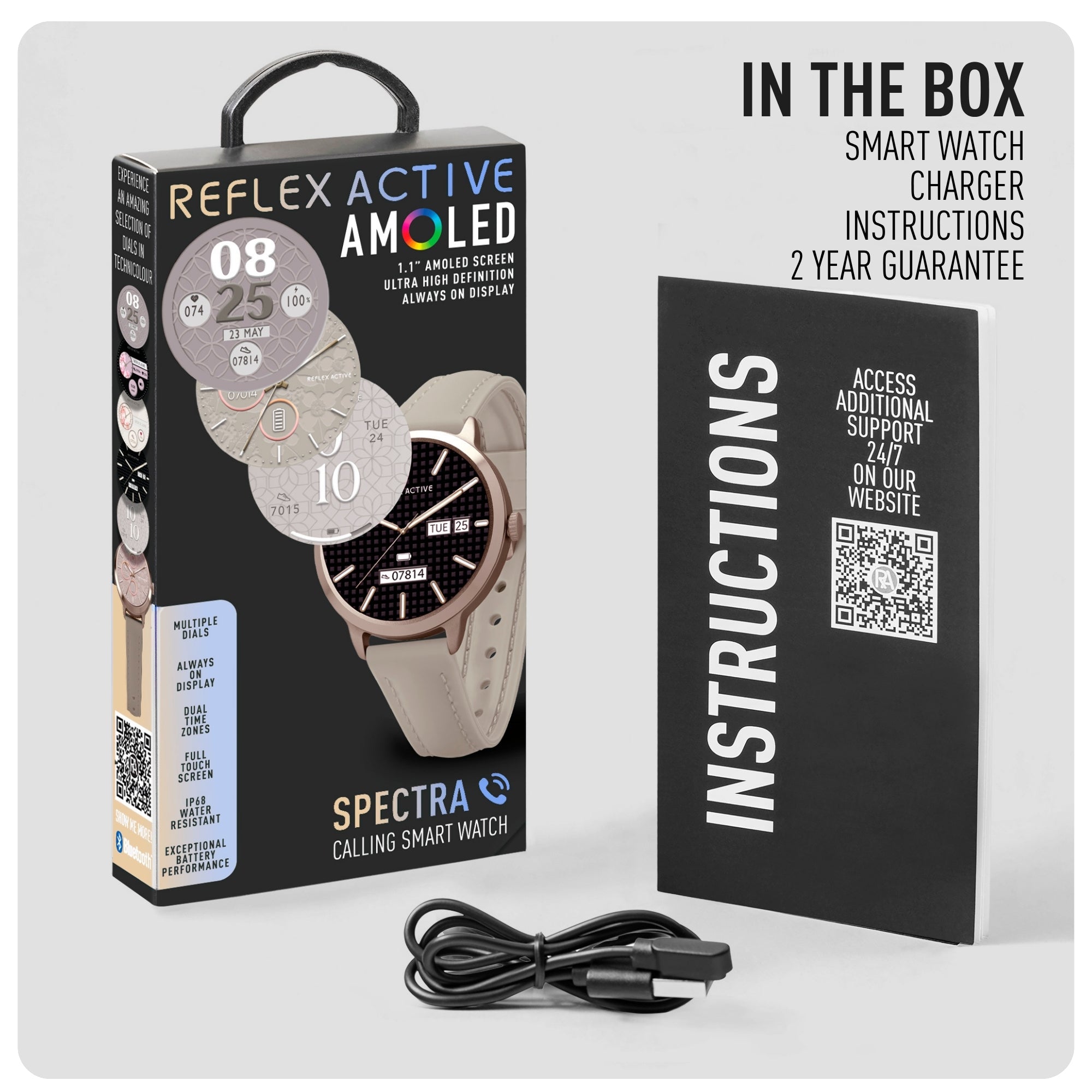 Reflex Active Spectra 300 R Amoled Gold Silicone smart watch — view 2
