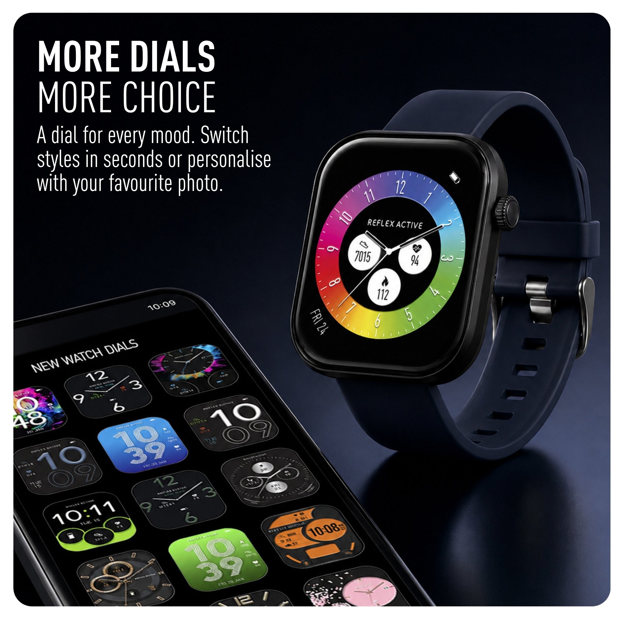 Reflex Active Spectra 300 S Lite Amoled Titanium Bezel Navy Silicone smart watch — view 6