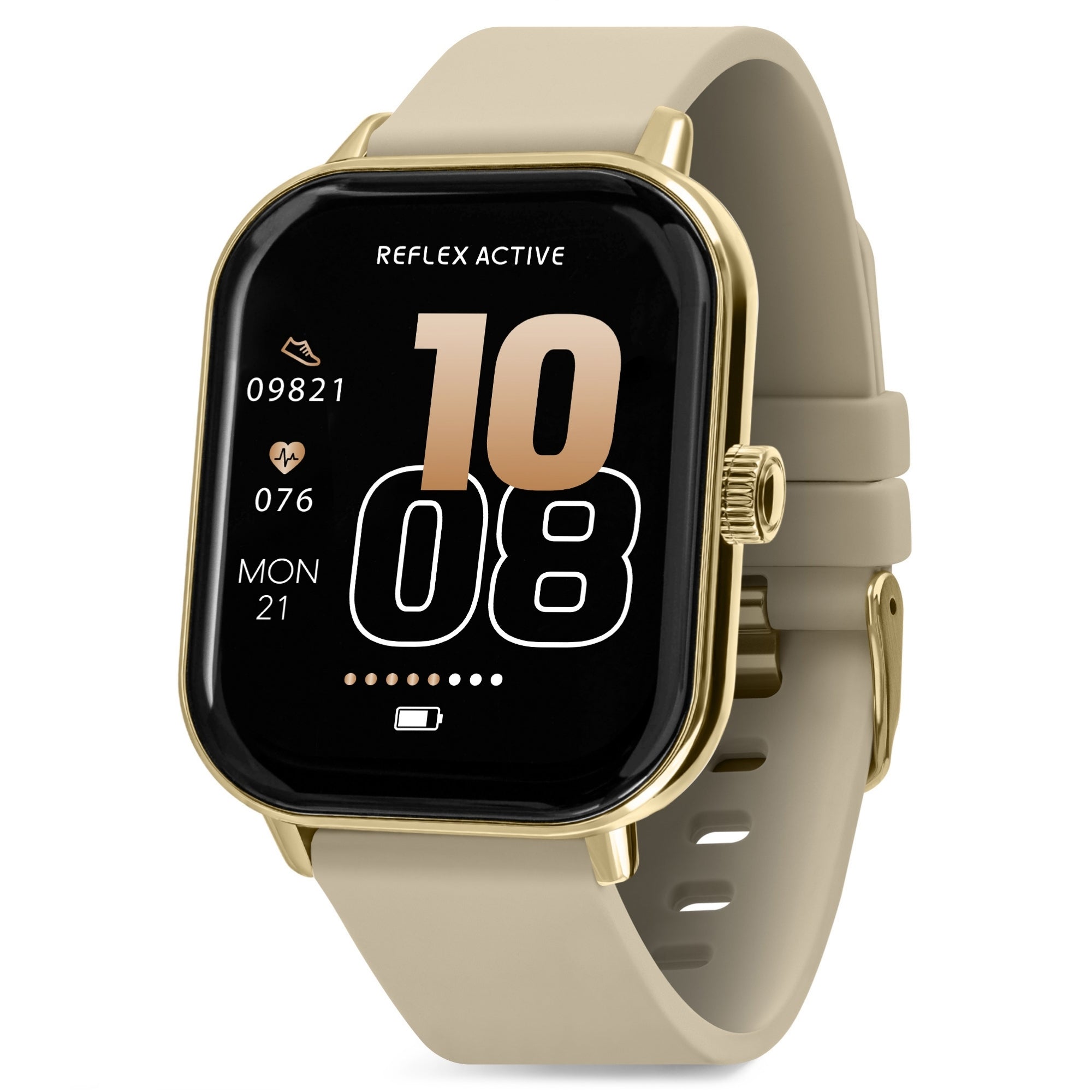 Reflex Active Nexus 100 S Gold Case Cream Silicone smart watch
