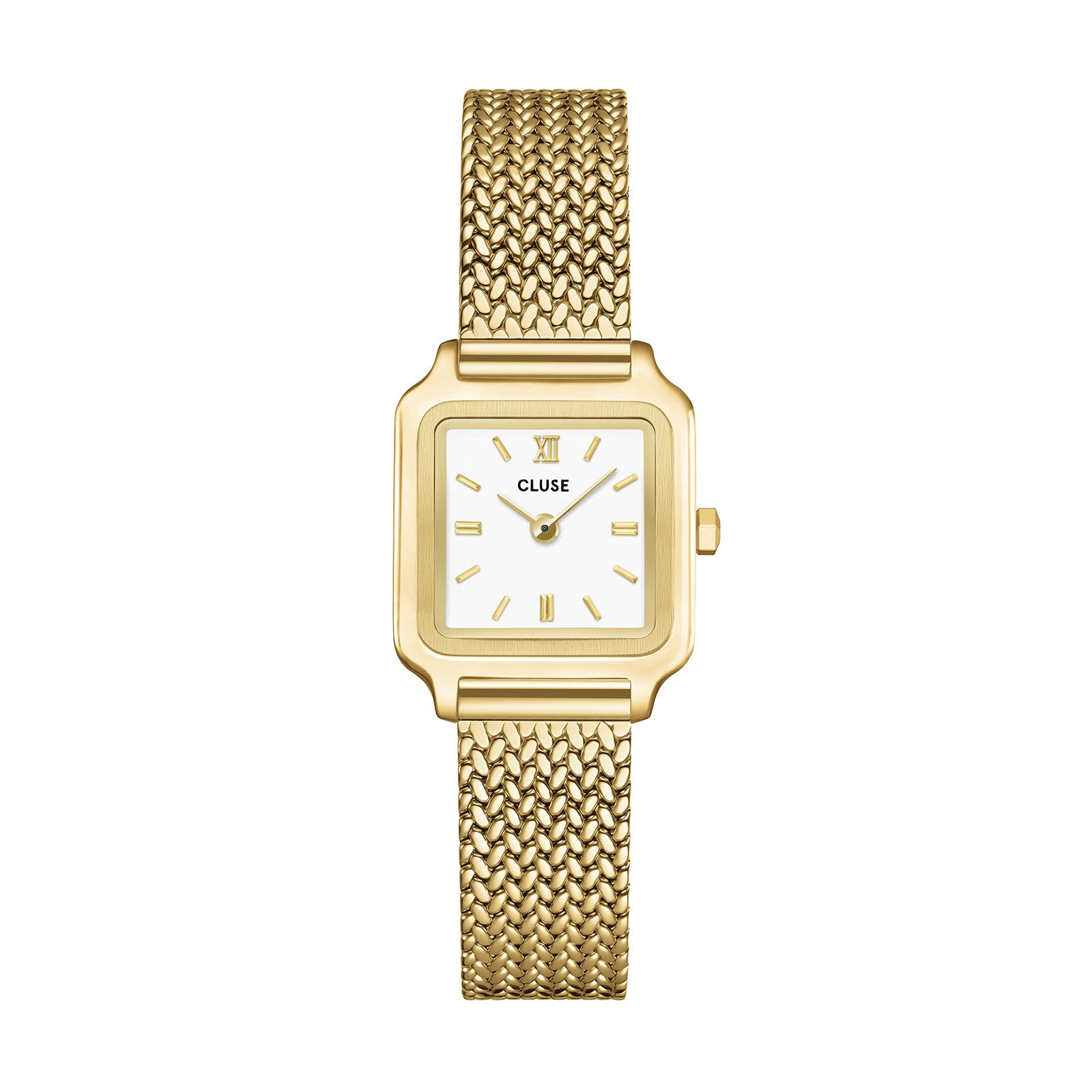 CLUSE Gracieuse Mini watch, white dial, gold stainless steel strap CW15509