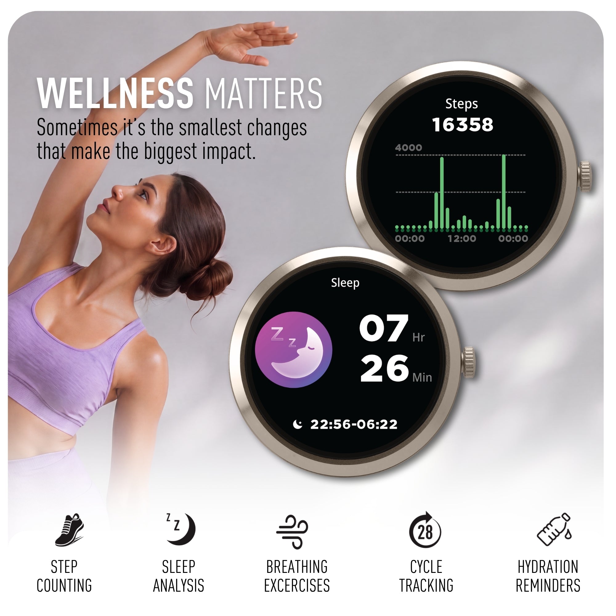Reflex Active Spectra 300 R Amoled Gold Silicone smart watch — view 5