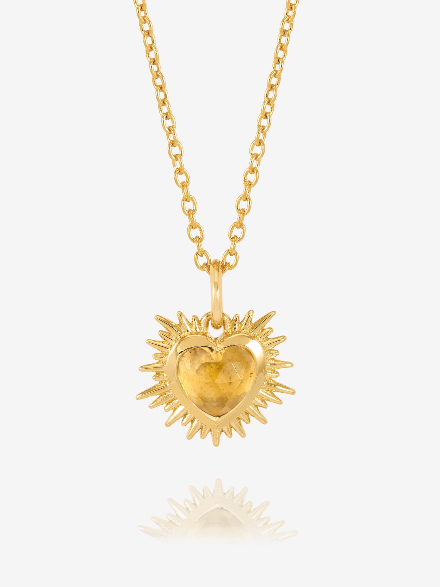 Rachel Jackson Electric Love Birthsone Heart Necklace Gold NOVEMBER