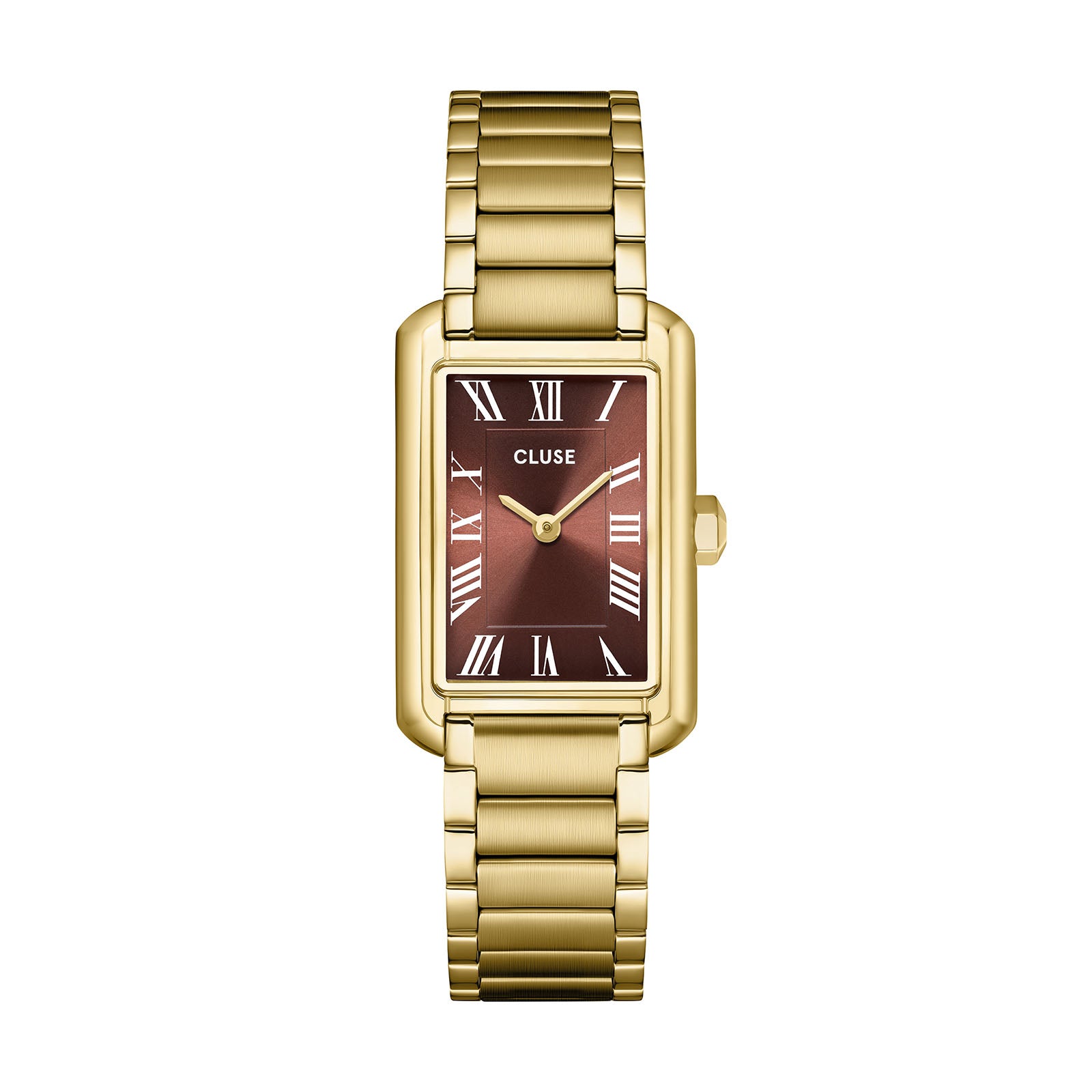 CLUSE Belisenna watch, brown dial, gold stainless steel strap CW15010