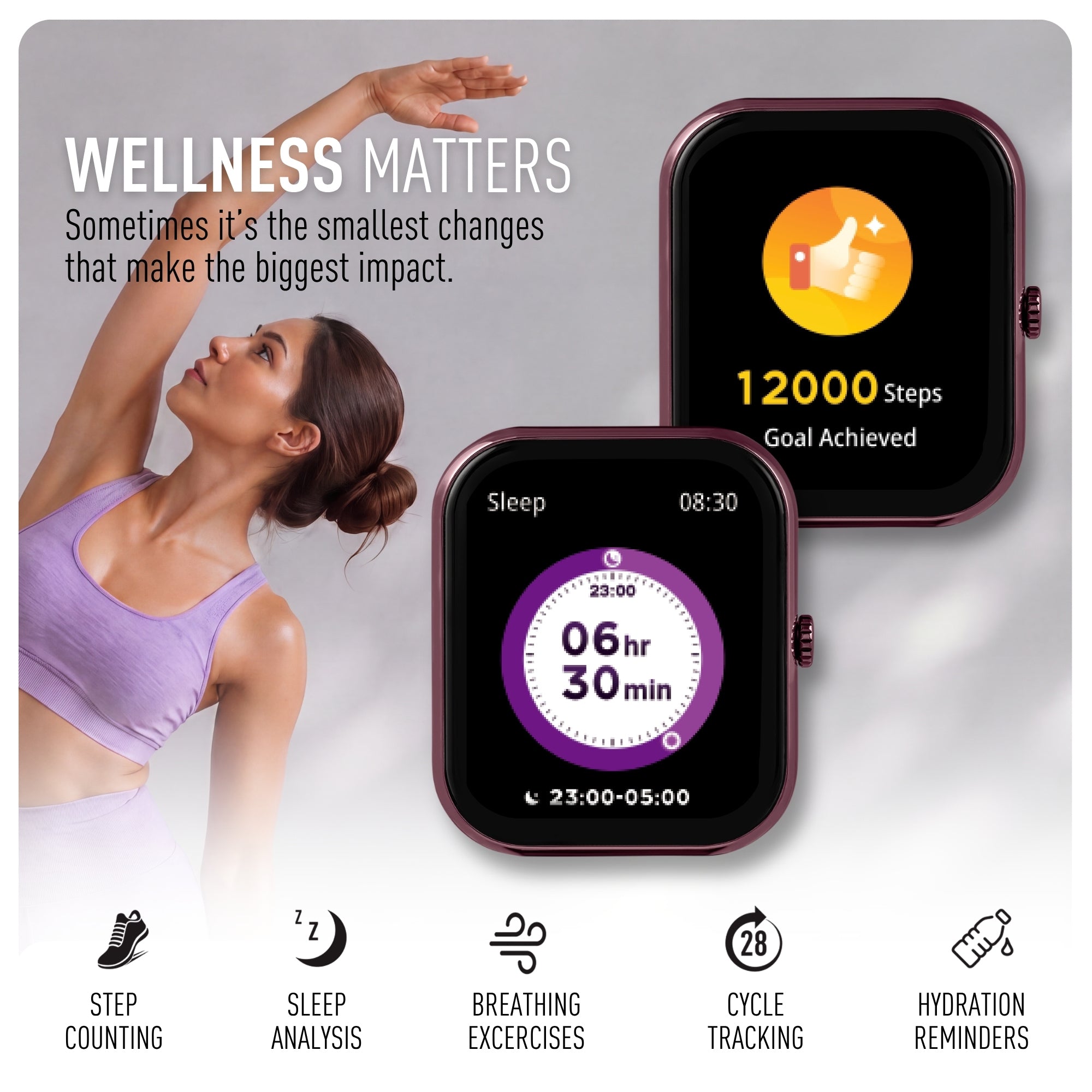 Reflex Active Nexus 100 S Lite Burgundy Silicone smart watch — view 3