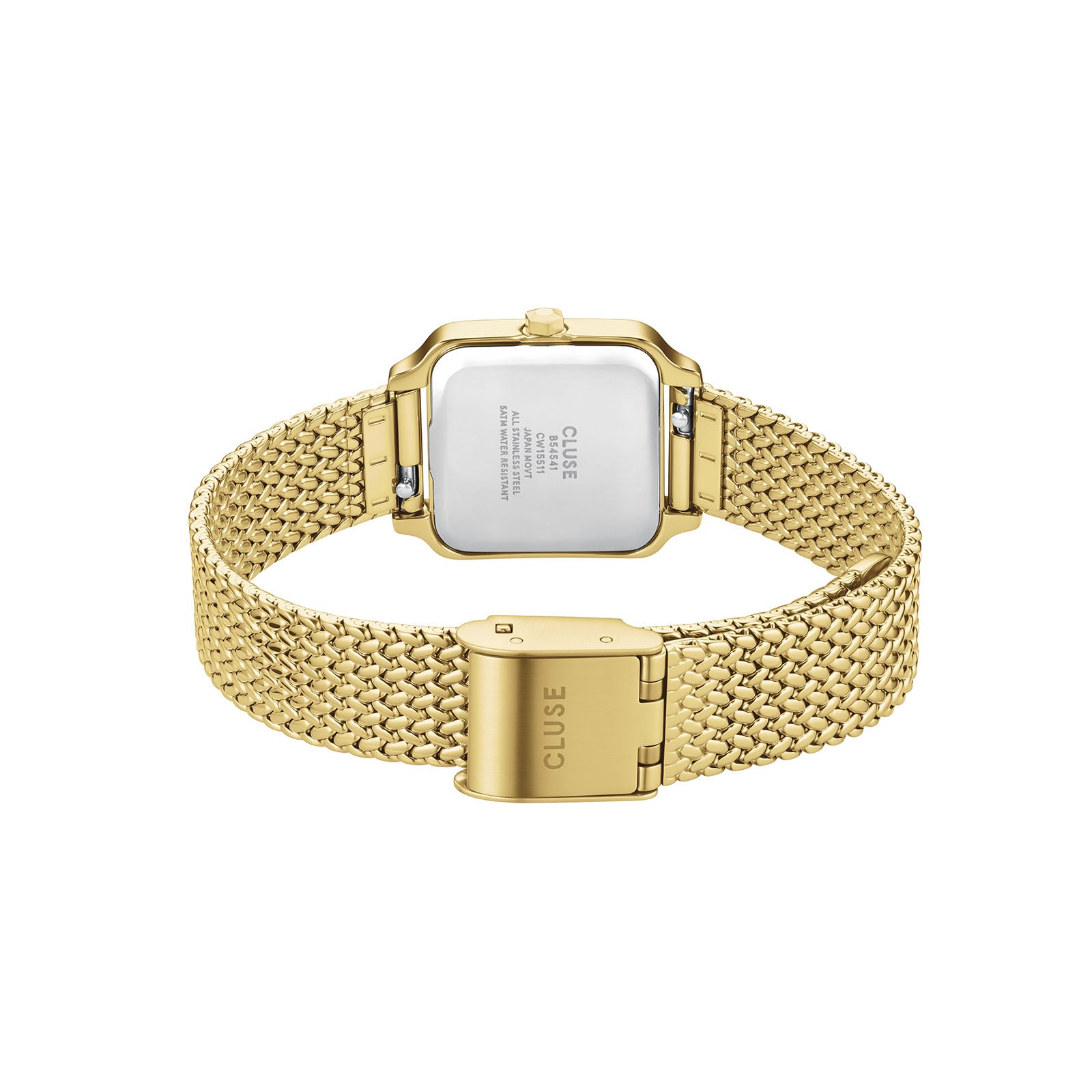 CLUSE Gracieuse Mini watch, white dial, gold stainless steel strap CW15509, strap detail