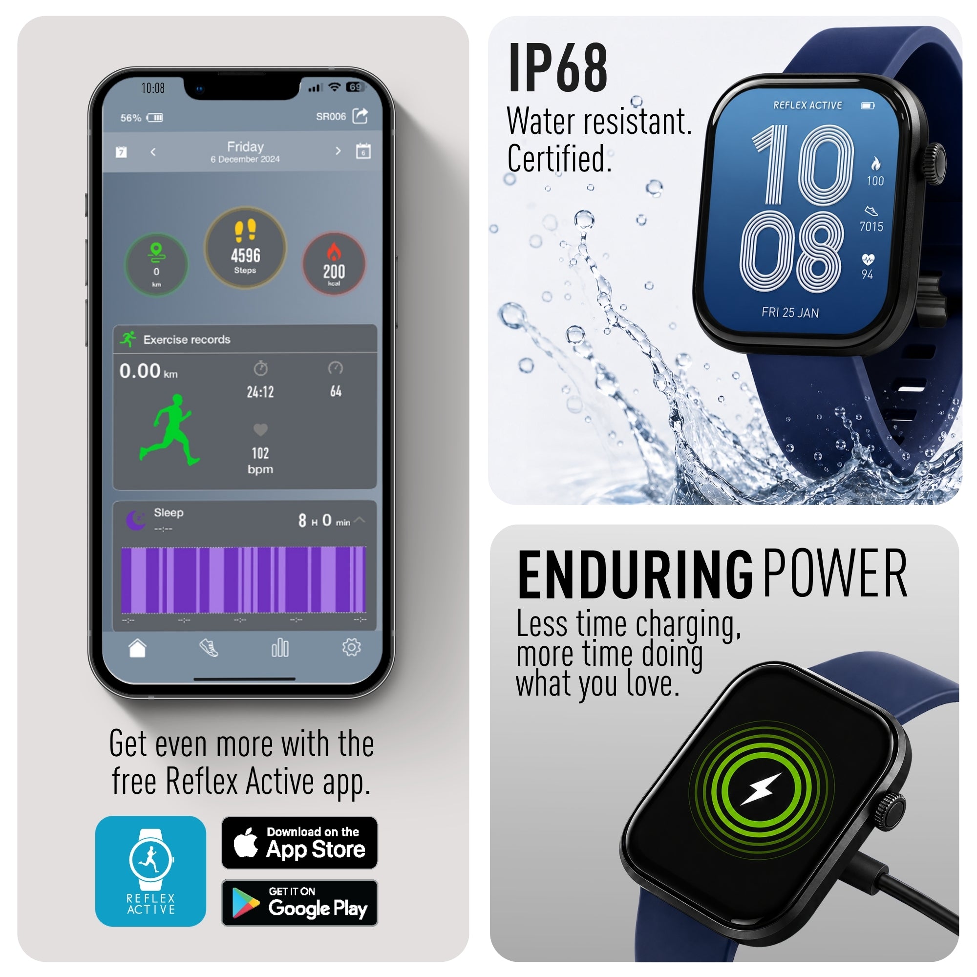 Reflex Active Spectra 300 S Lite Amoled Titanium Bezel Navy Silicone smart watch — view 5
