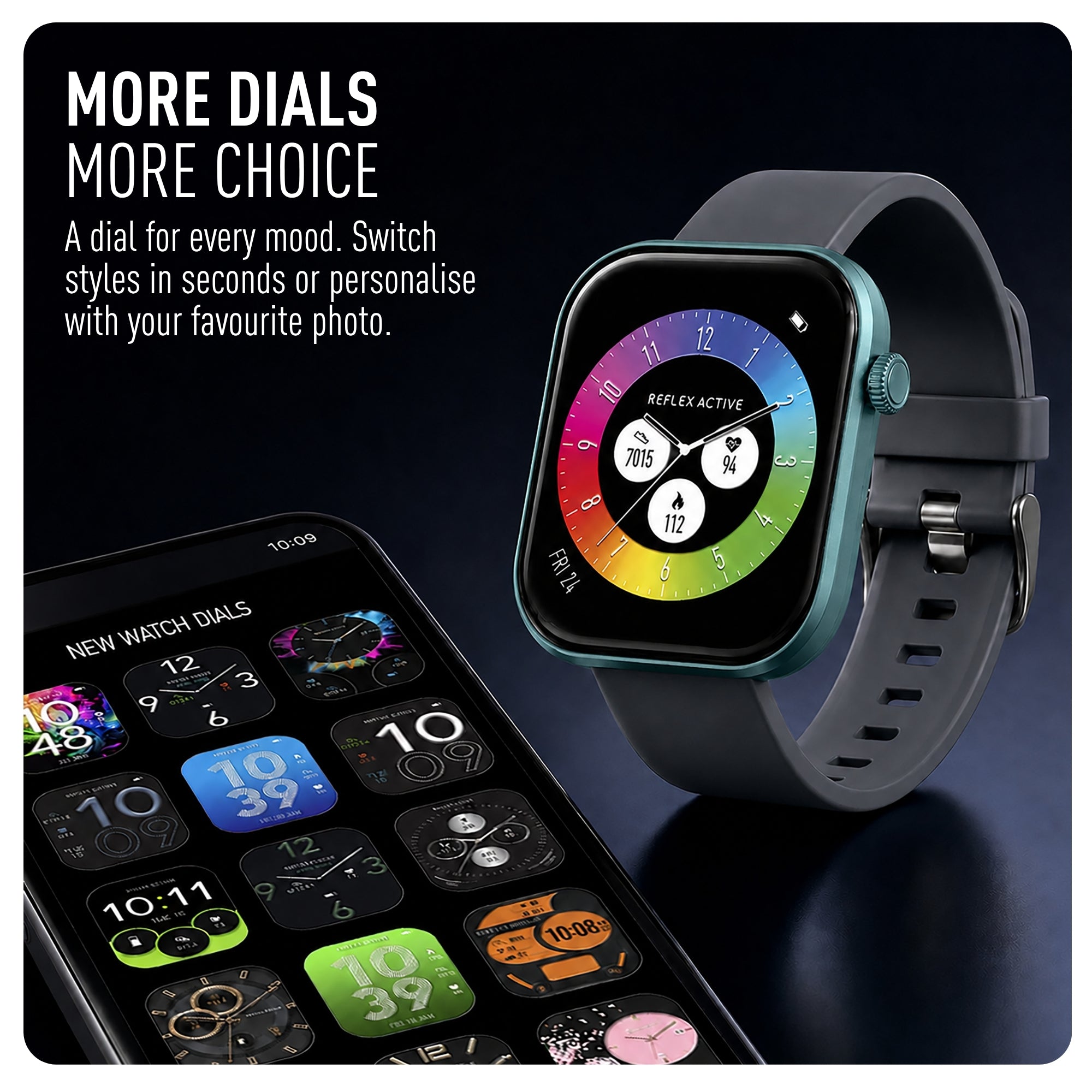 Reflex Active Spectra 300 S Lite Amoled Blue Bezel Grey Silicone smart watch — view 6
