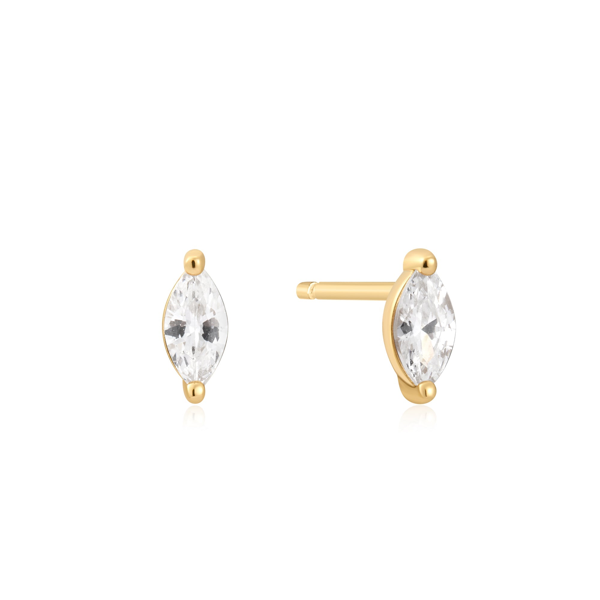 Ania Haie Gold Marquise Stud Earrings Trendy Luxury Affordable Jewelry