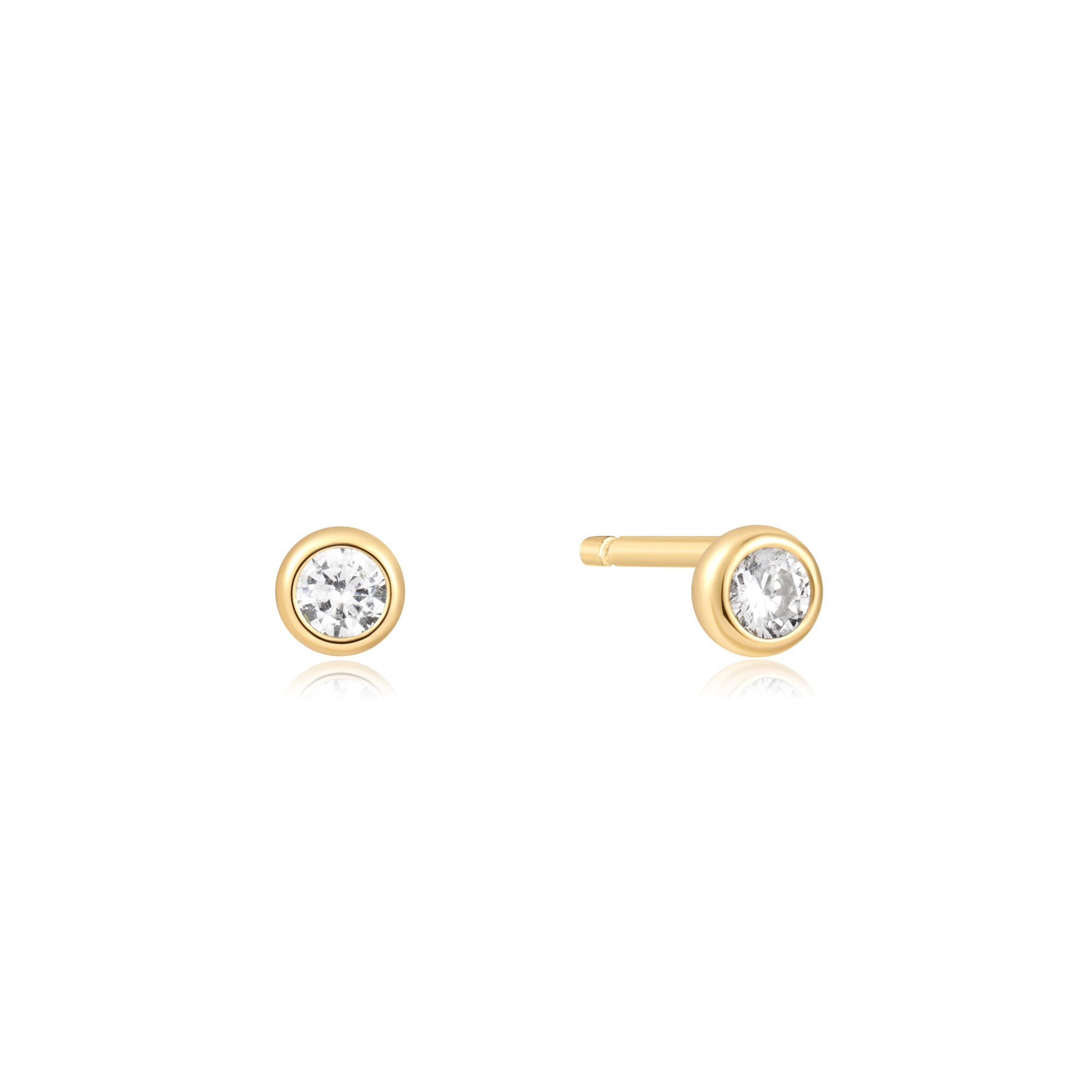 Ania Haie Gold Solitaire Stud Earrings Luxury Modern Affordable Style