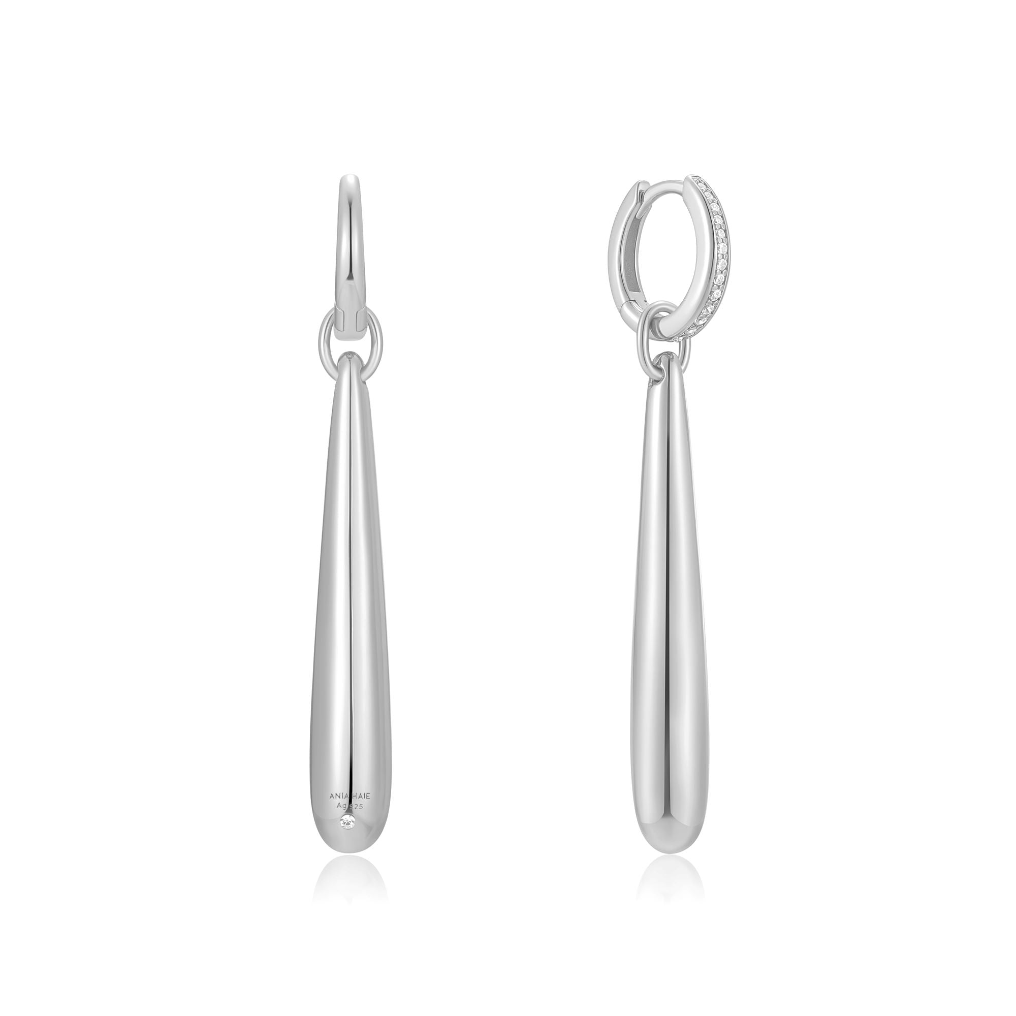Ania Haie Silver Water Droplet Earrings Modern Chic Sterling Style