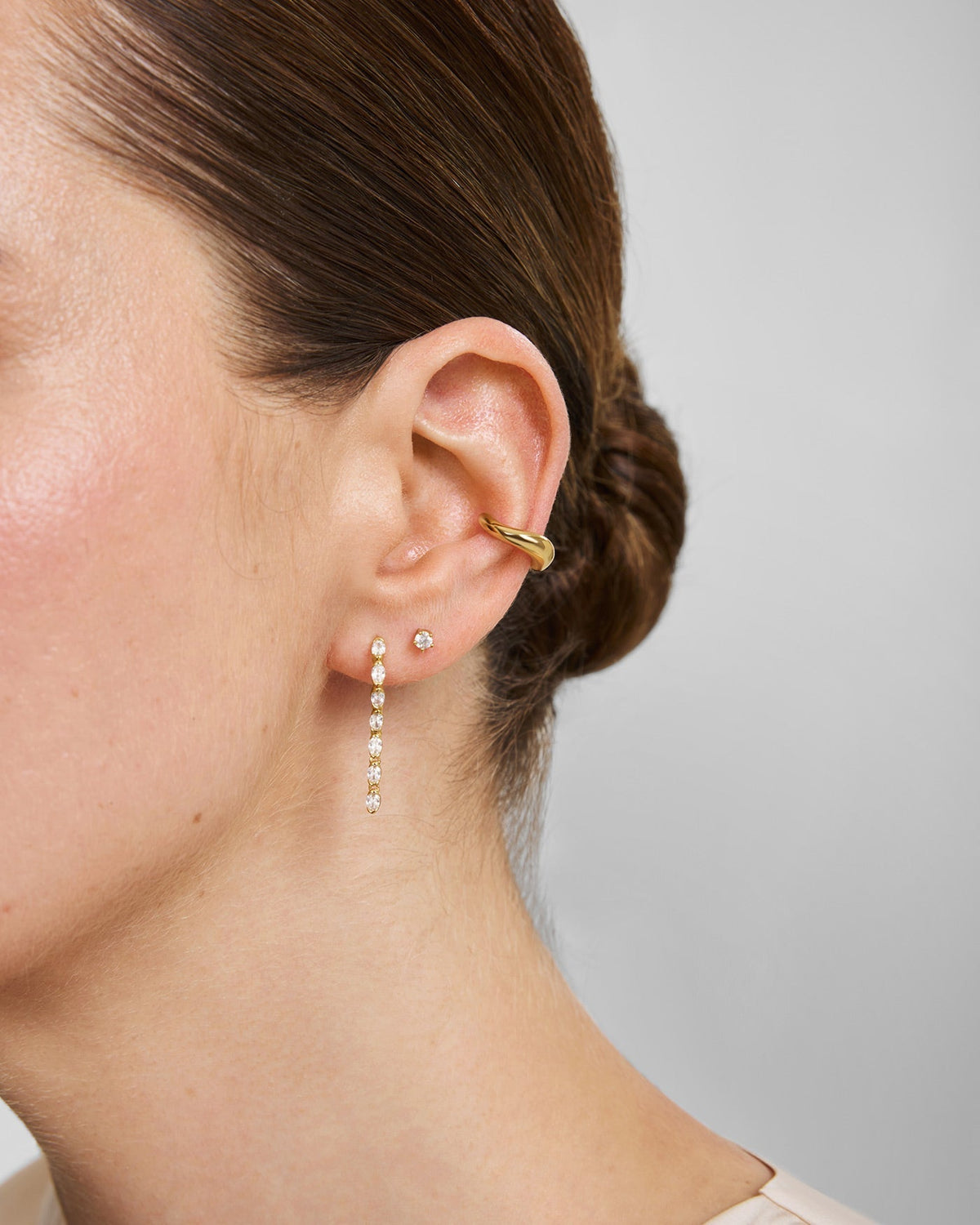 Ania Haie Gold Mini Five-Prong Sparkle Stud Earrings