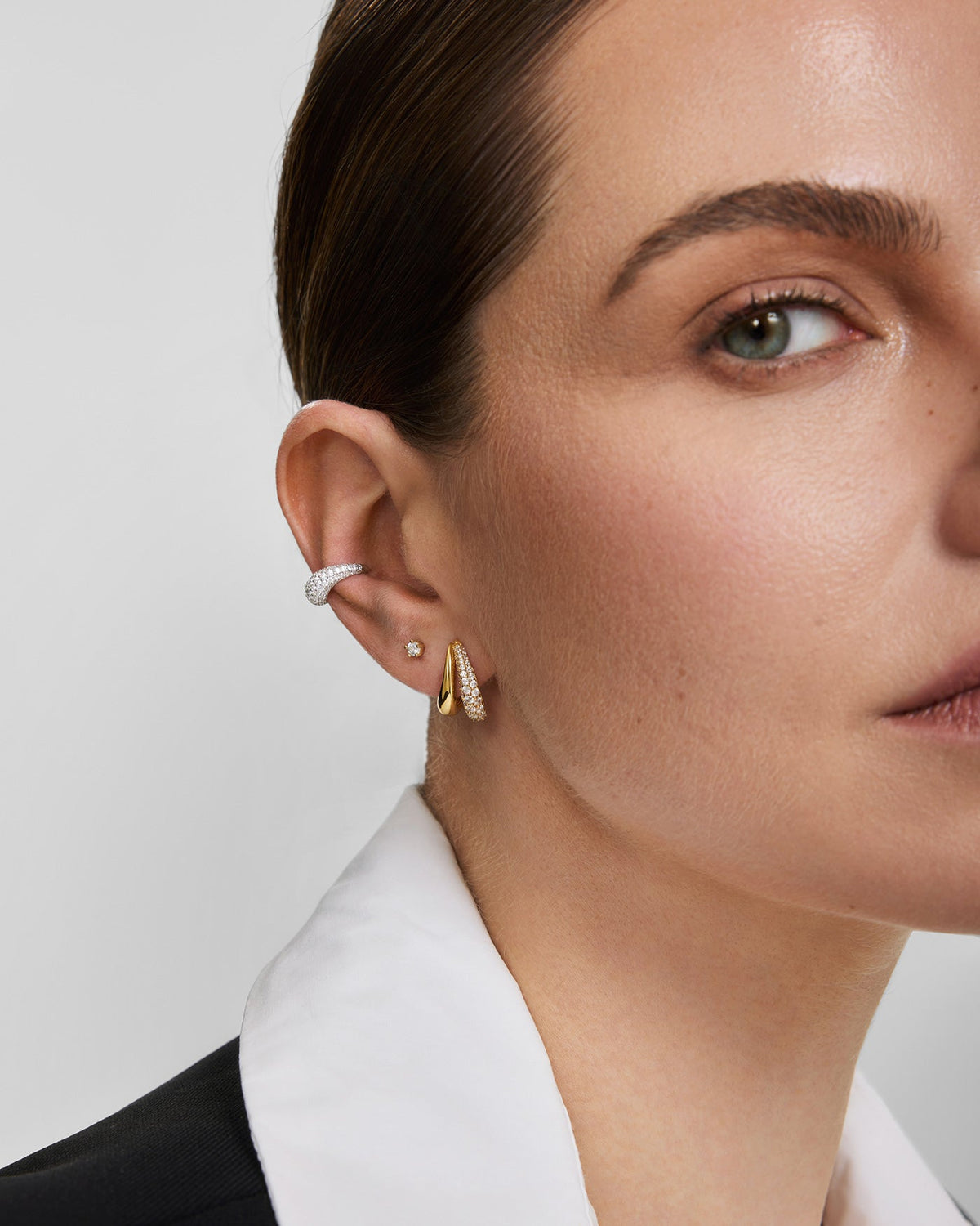 Ania Haie Gold Mini Five-Prong Sparkle Stud Earrings