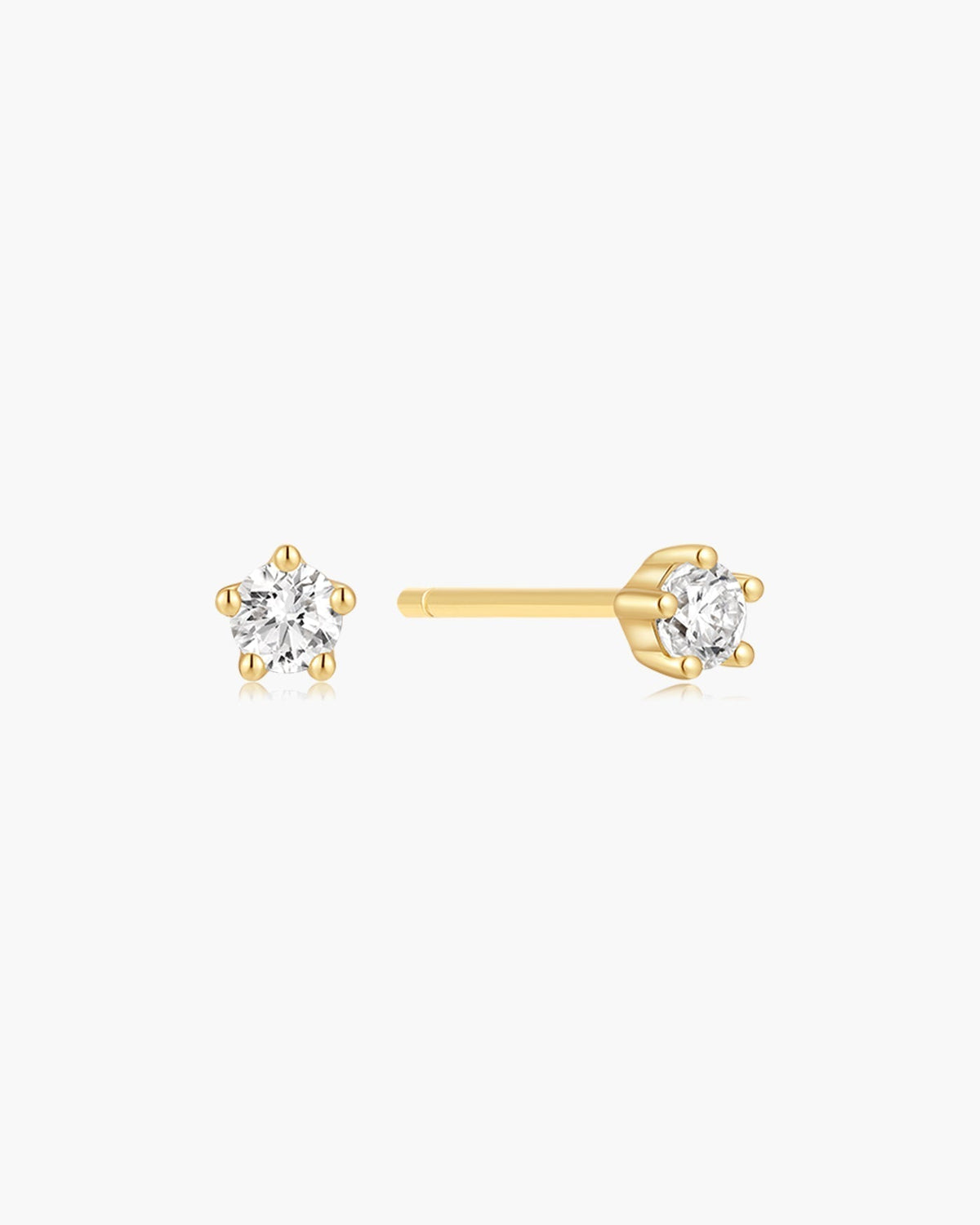 Ania Haie Gold Mini Five-Prong Sparkle Stud Earrings