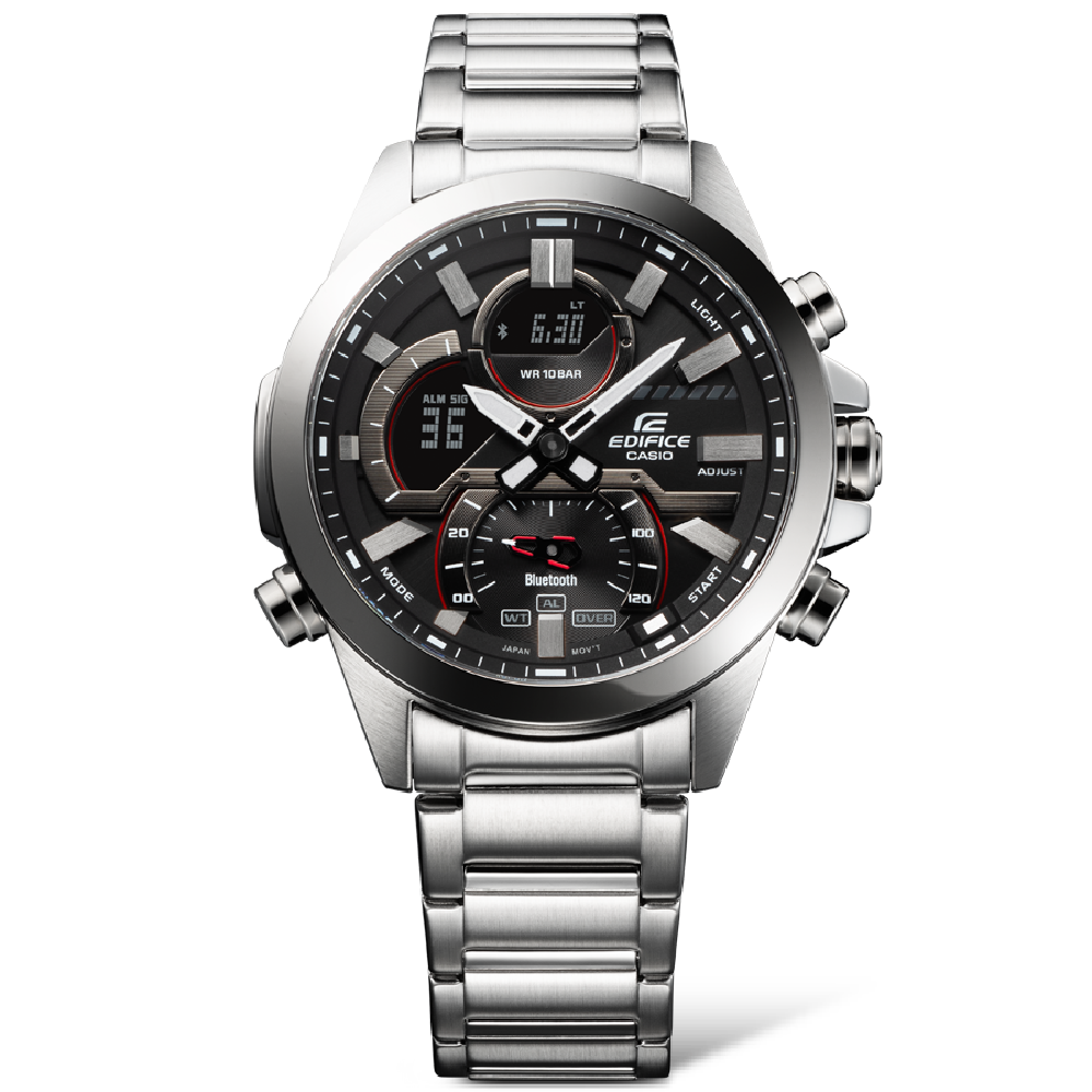 Casio Edifice Chrono Bluetooth Silver Stainless Steel Watch ECB30D-1A