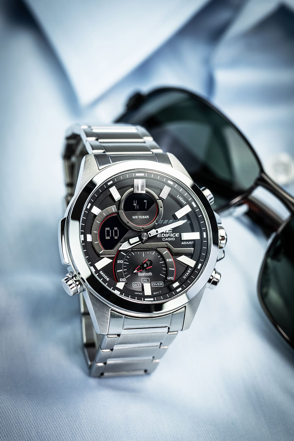 Casio Edifice Chrono Bluetooth Silver Stainless Steel Watch ECB30D-1A