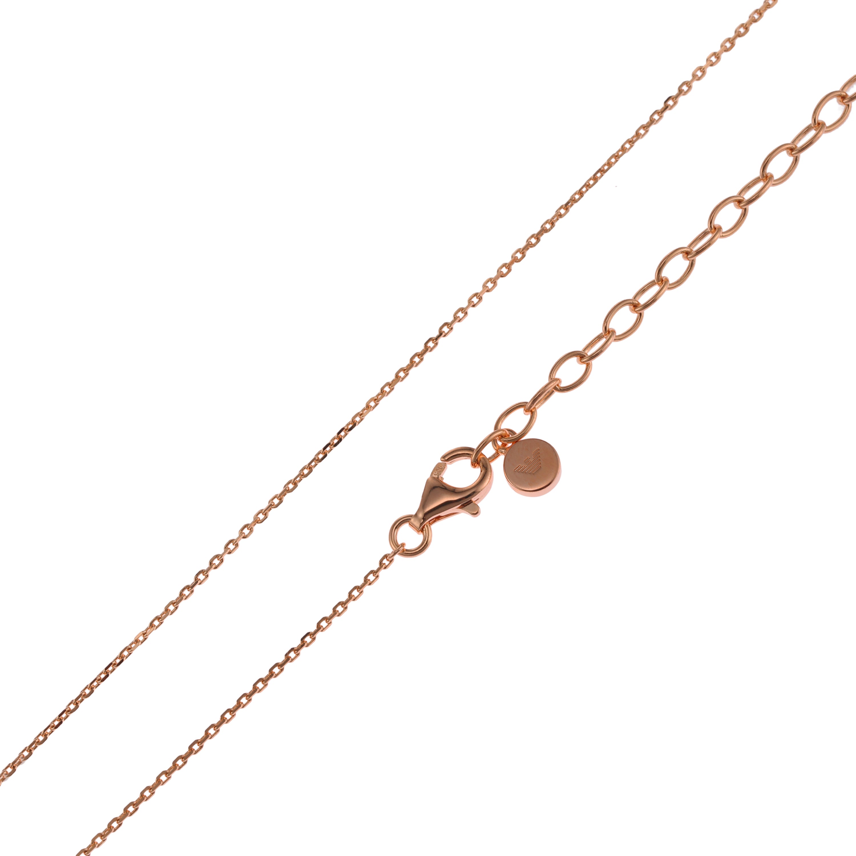 Armani Elegance Rose Gold Key Necklace with Cubic Zirconia EG3588221