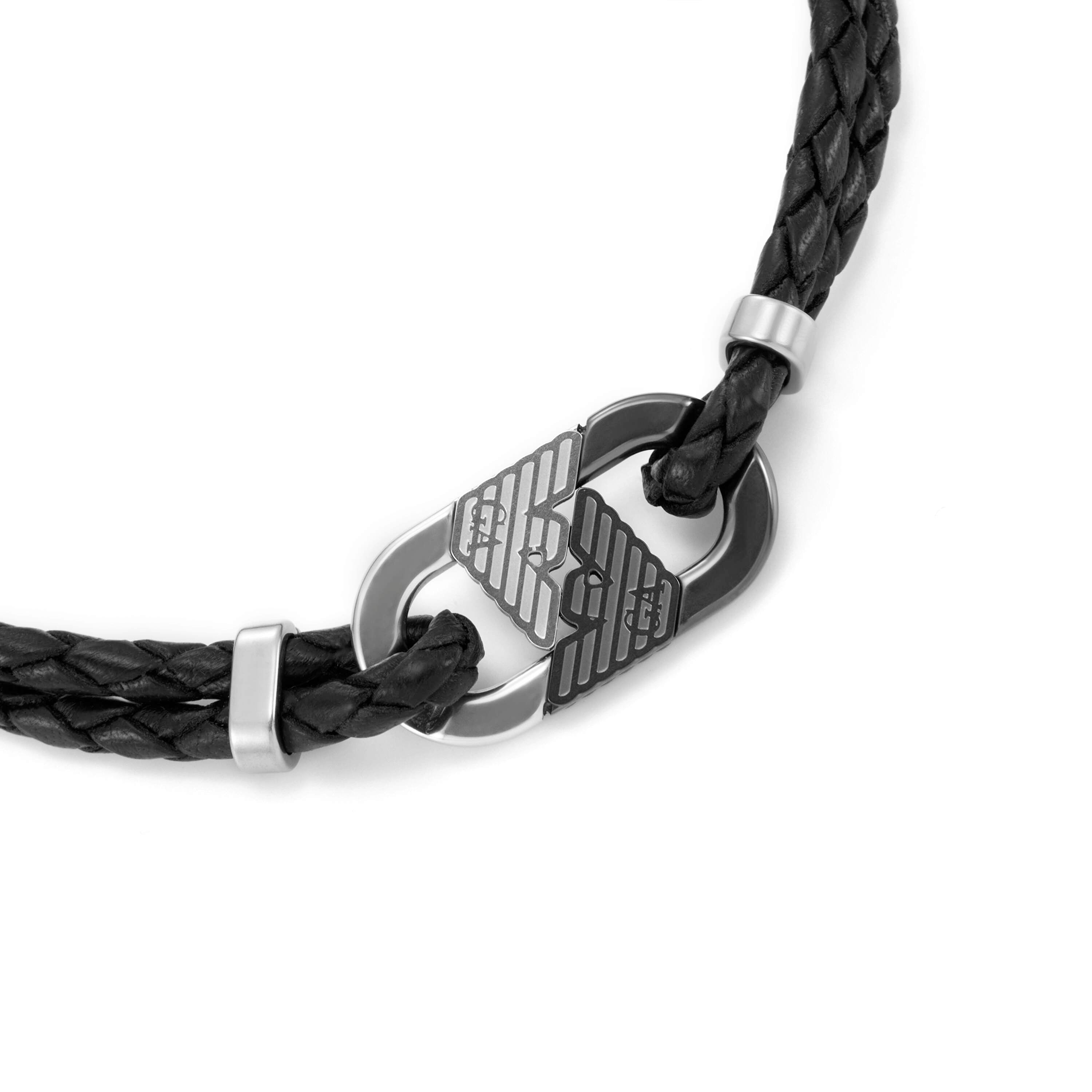 Emporio Armani Elegance Two-Tone Leather Men's Bracelet EGS3171040