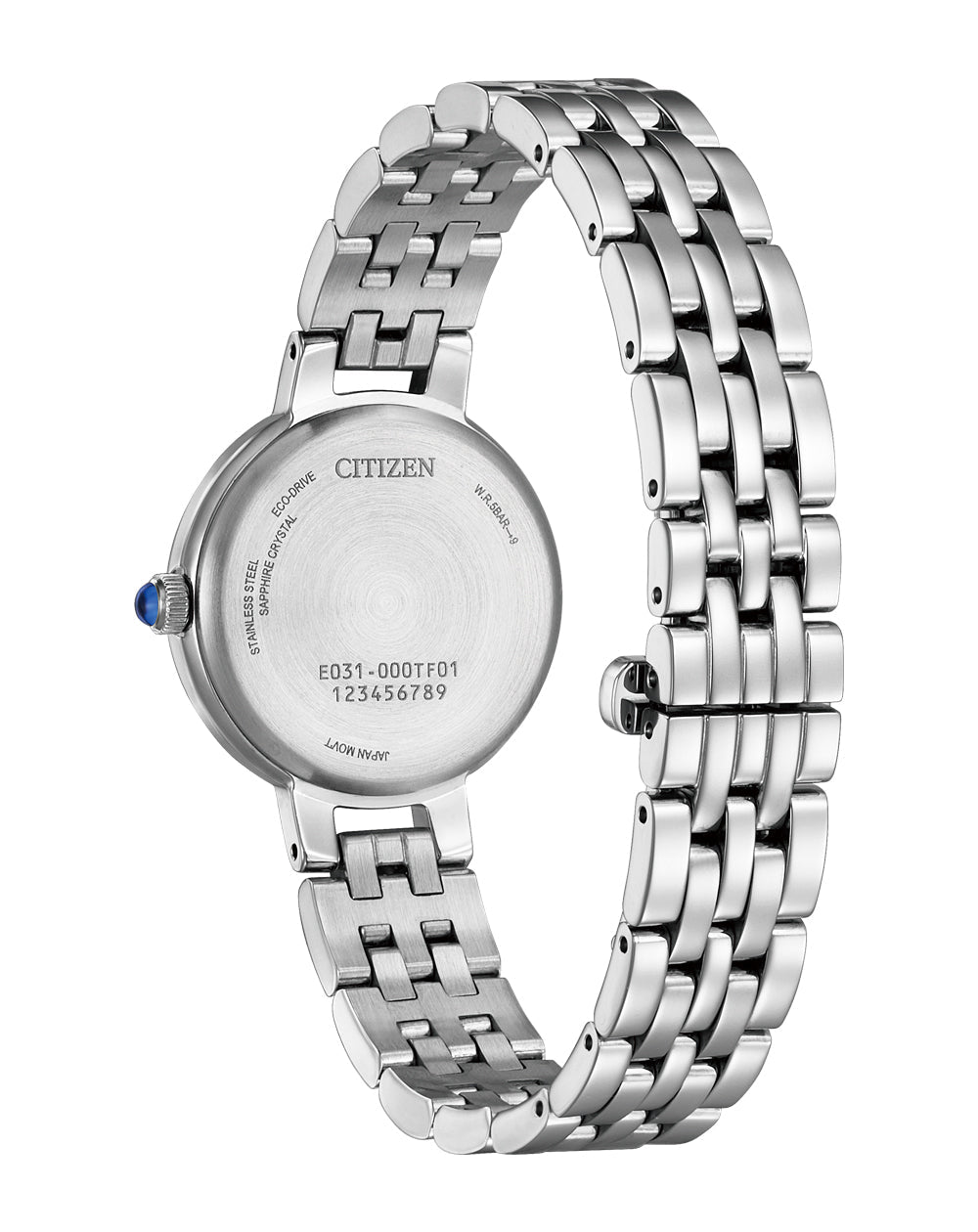 Citizen Eco-Drive Black Dial Stainless Steel Watch EM0990-81E