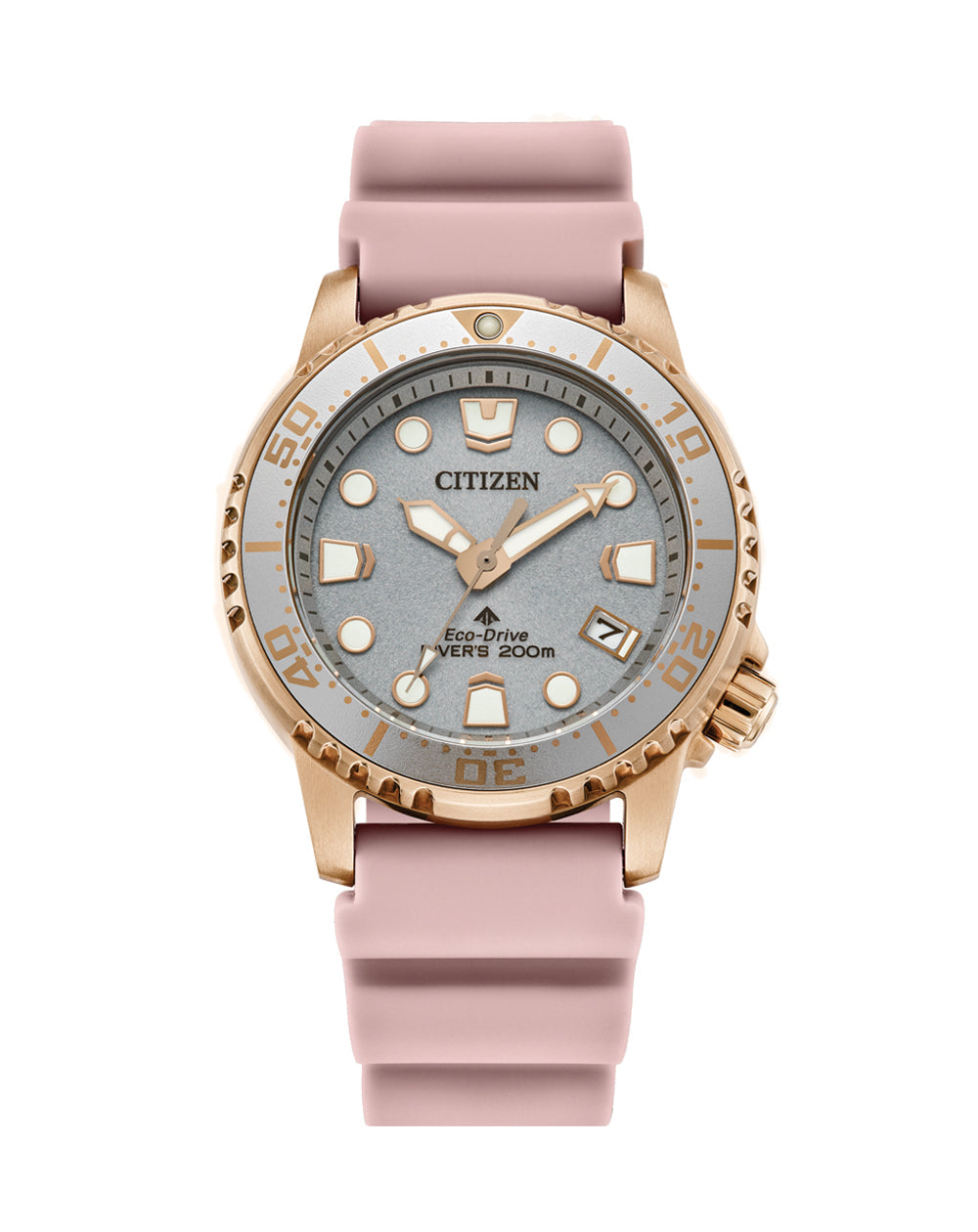 Citizen Eco-Drive Polyurethane Strap Silver Dial Watch EO2023- 00A