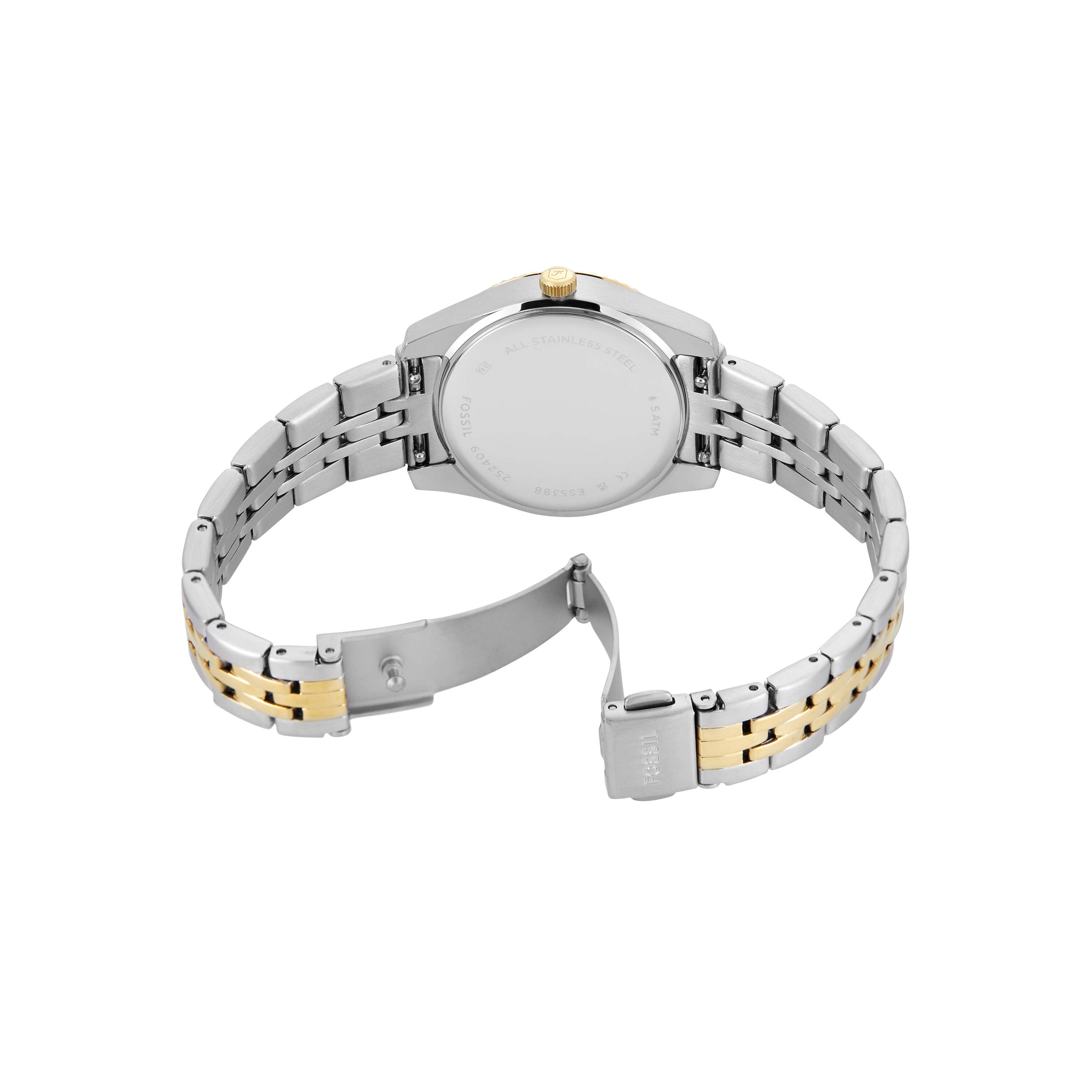 Fossil Scarlette Green Dial Two Tone Stainless Steel Watch ES5388