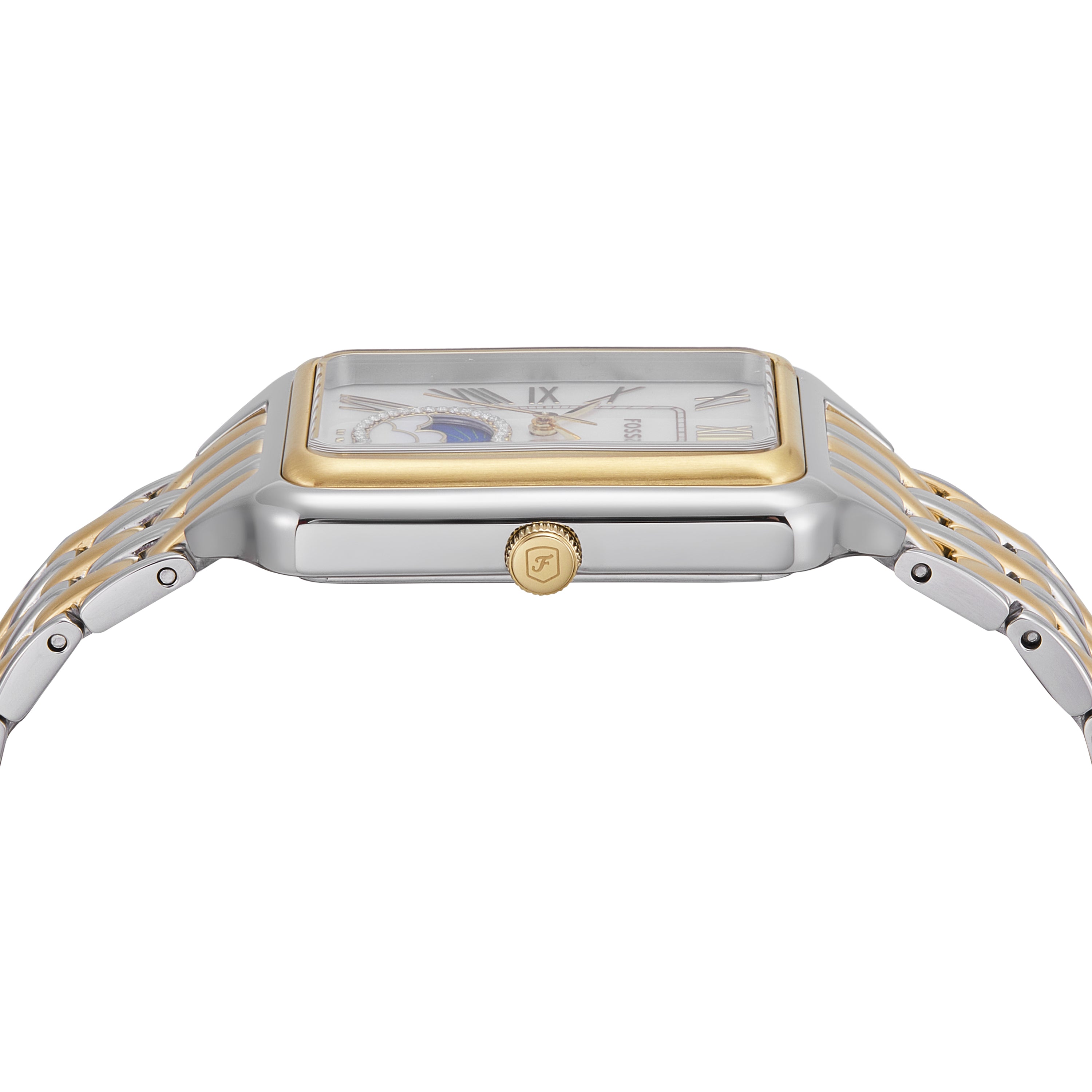 Fossil Raquel Sun Moon Multifunction Two-Tone Stainless Steel Watch ES5399