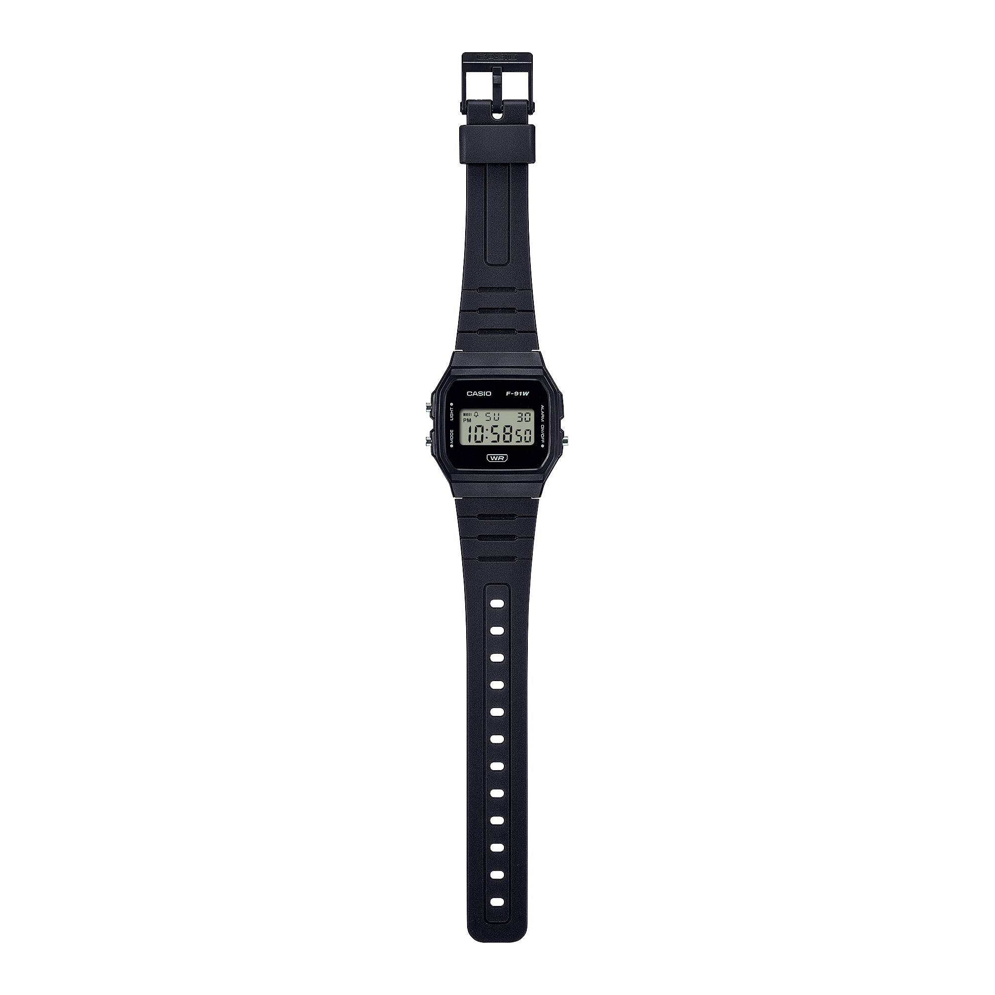 Casio Digital Black Resin Band Watch F91WB-1A