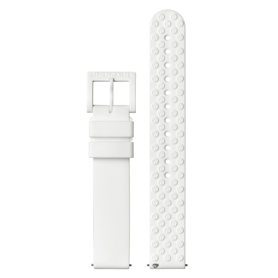 Mondaine Essence White Rubber Band Watch MS1.32110.RA