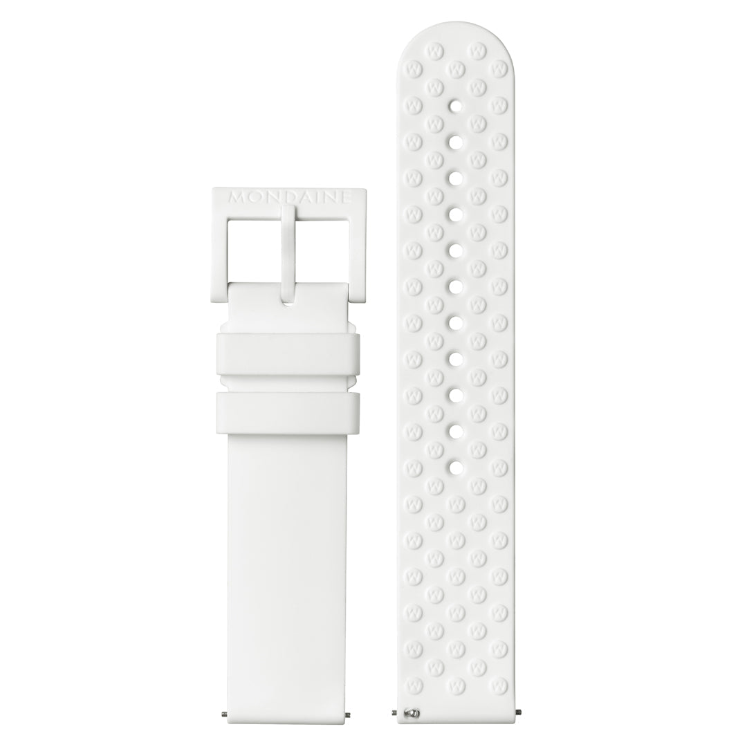 Mondaine Essence White Rubber Band 41mm Watch MS1.41110.RA