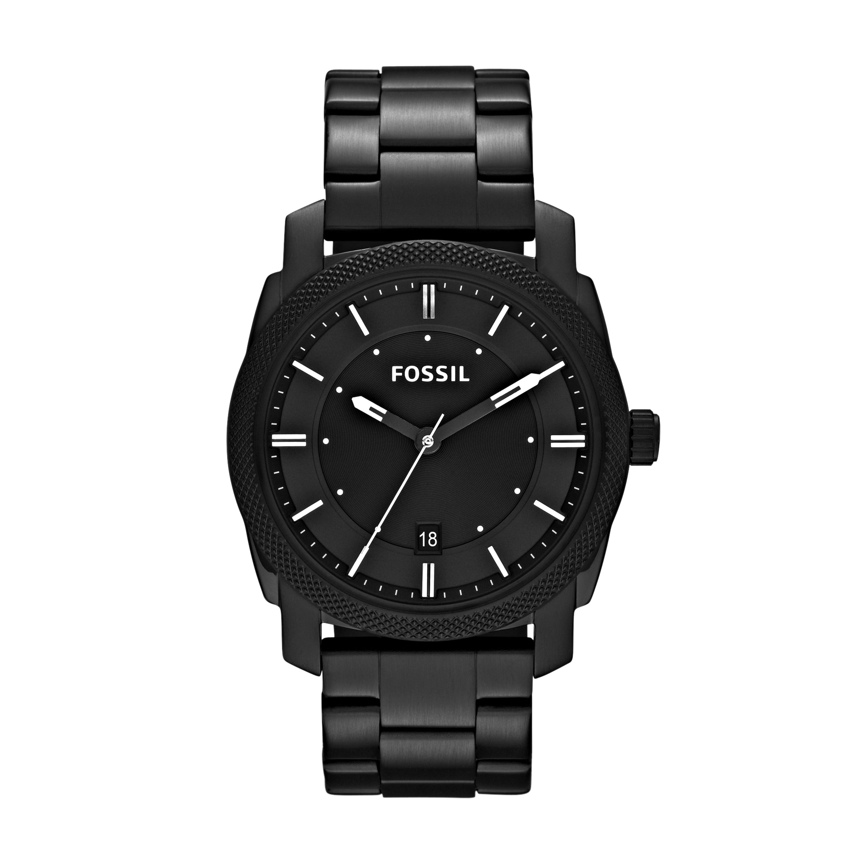 Fossil Machine Black Ion-Plated With Black Dial Watch FS4775