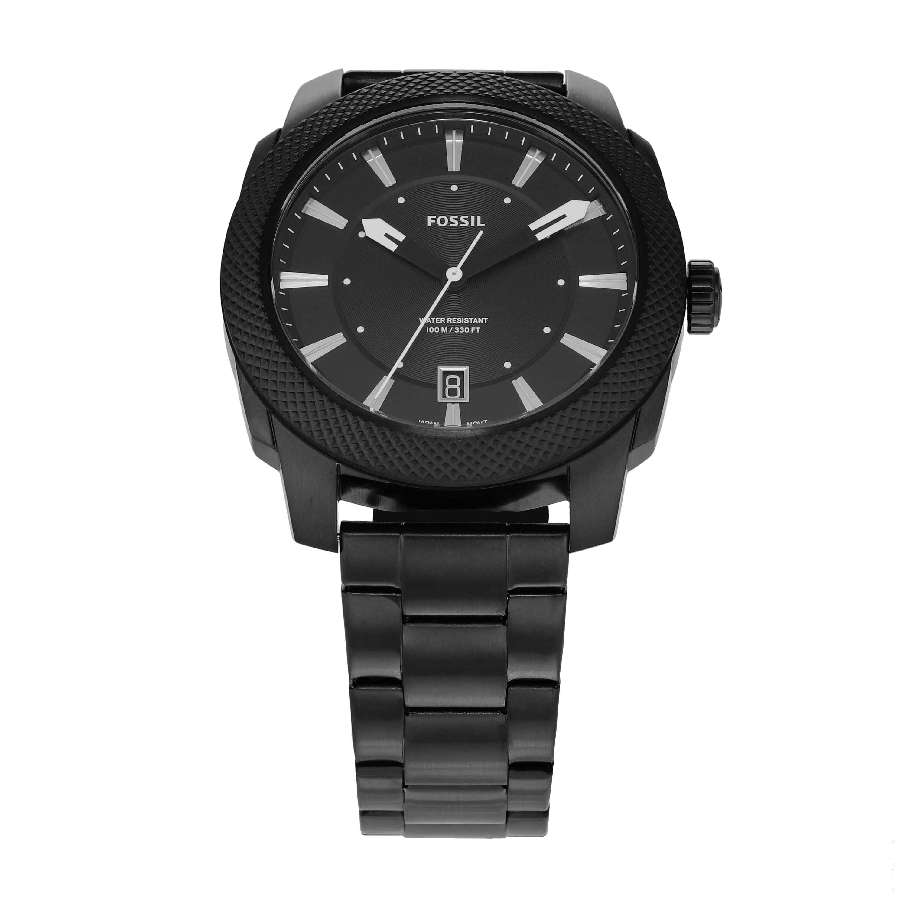 Fossil Machine Black Dial Stainless Steel Watch FS5971