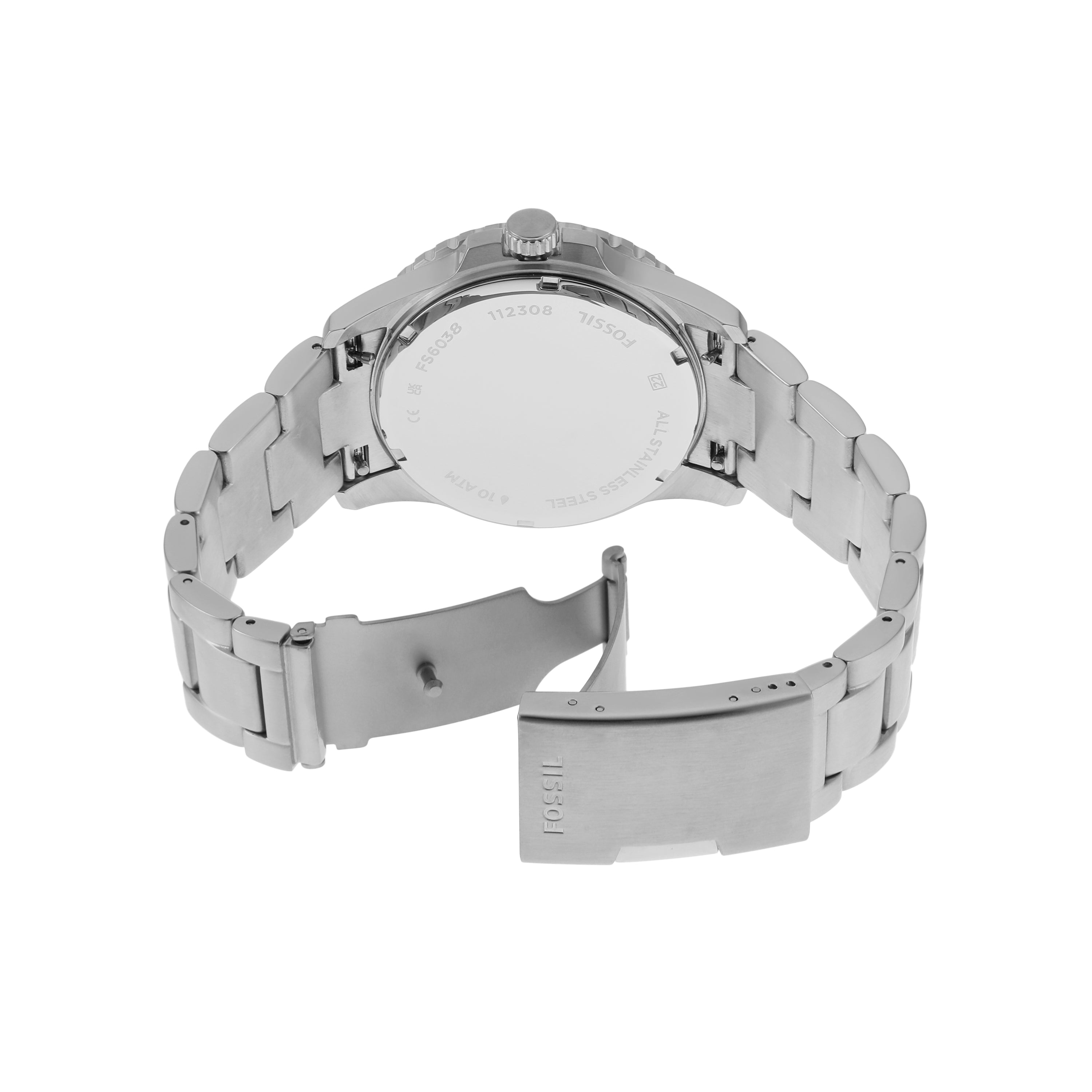 Fossil Blue Dial  Stainless Steel Men's Watch FS6038