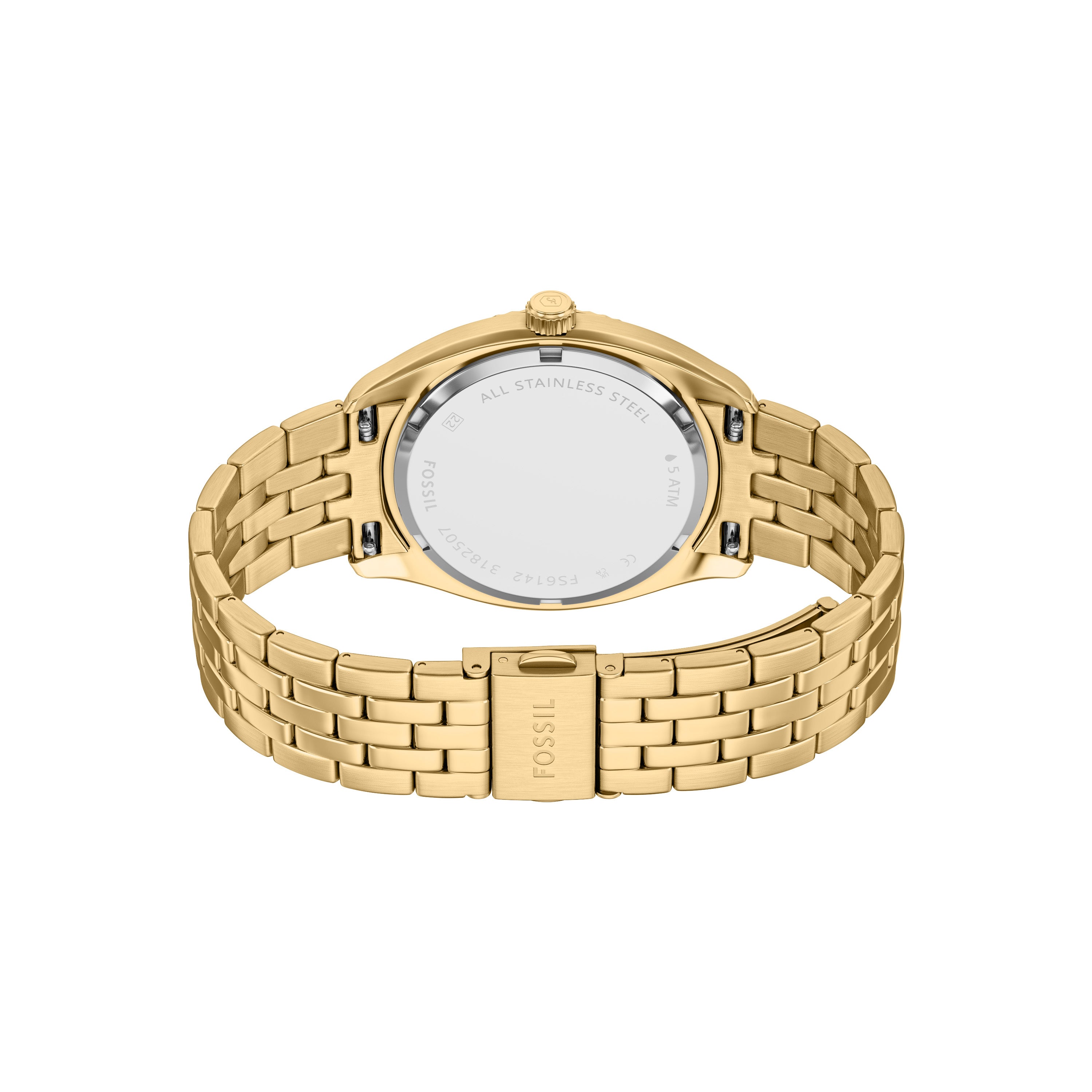 Fossil Campbell Three Hand Gold Stainless Steel Watch FS6142