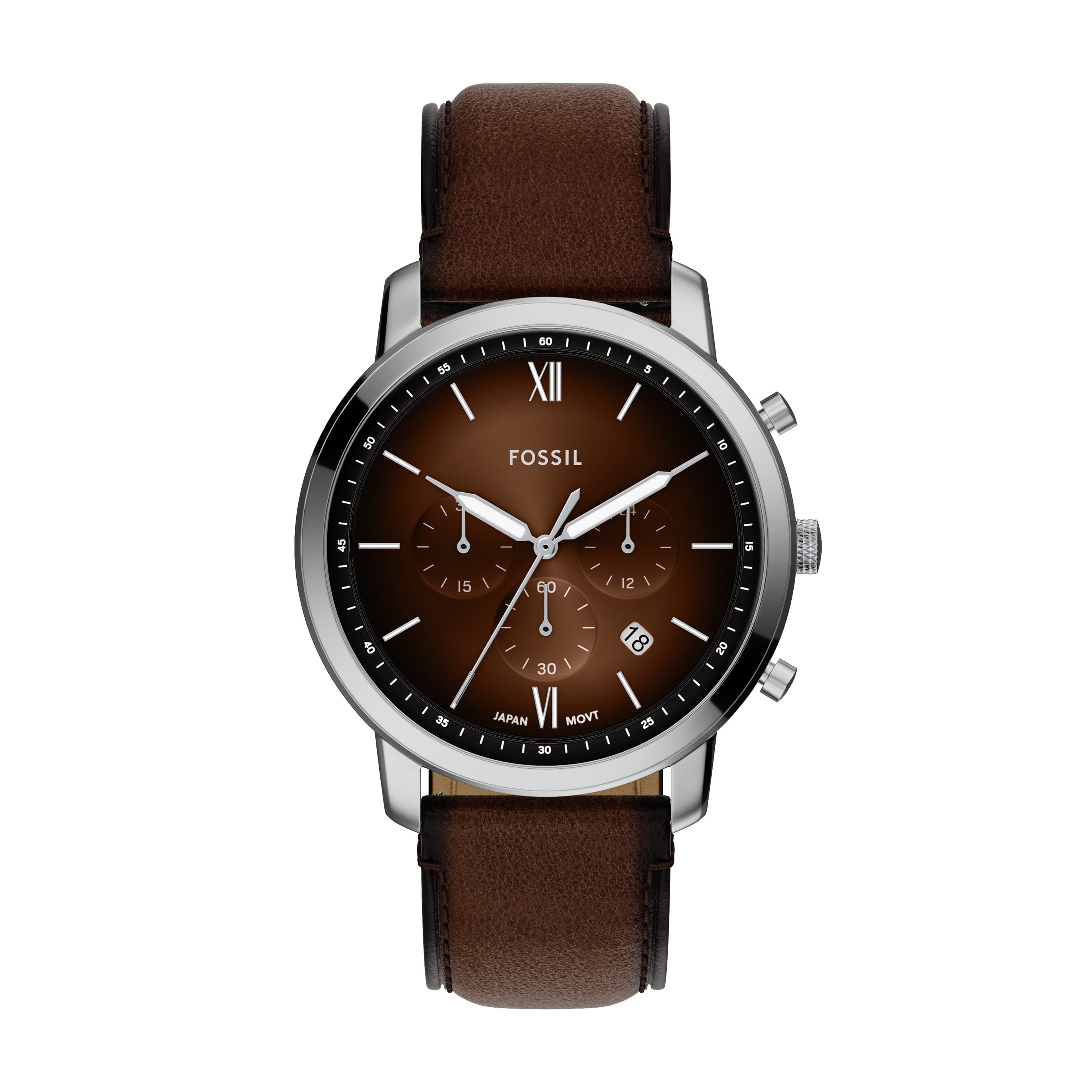 Fossil Neutra Chronograph Brown Leather Watch FS6143