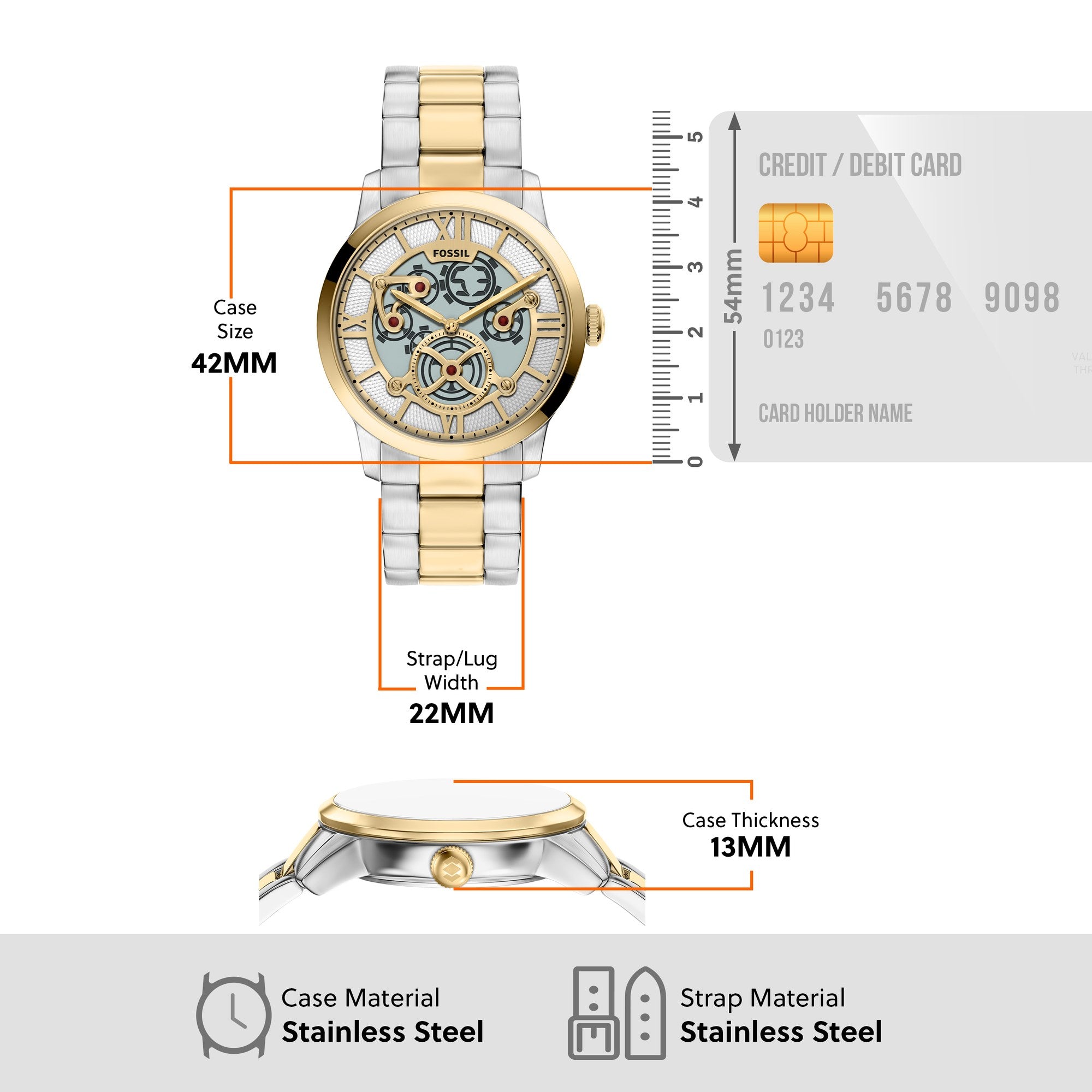 Fossil men's watch, two tone dial (view 8)